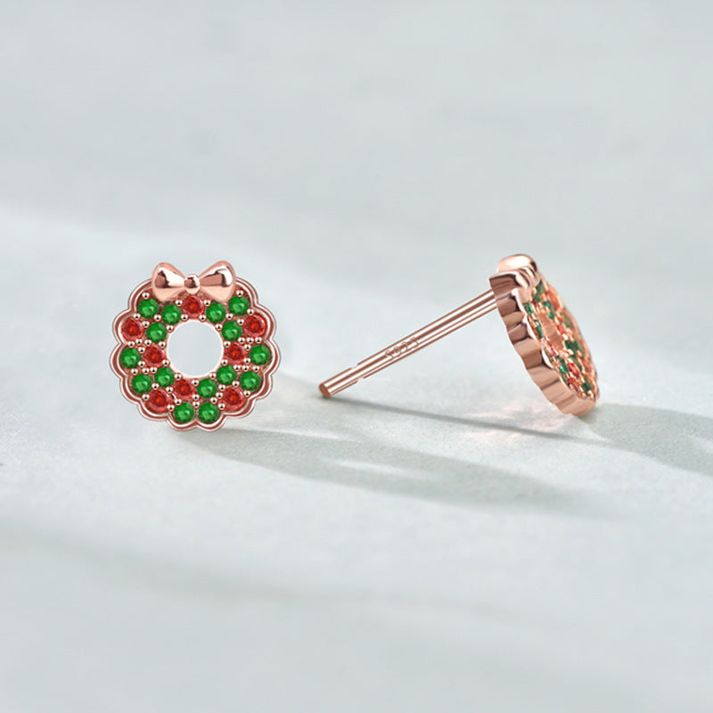S925 silver Christmas earrings wholesale
