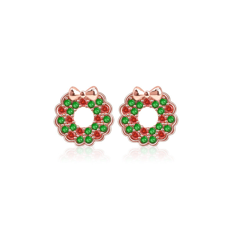 S925 silver Christmas earrings wholesale