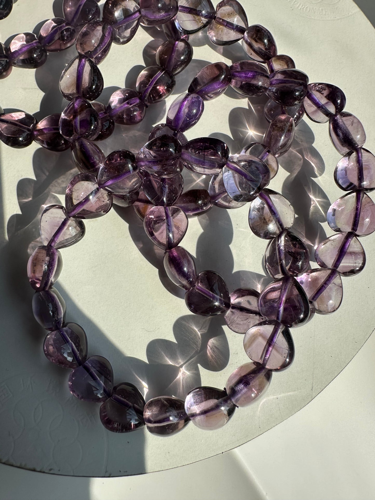 Amethyst heart shape bracelets