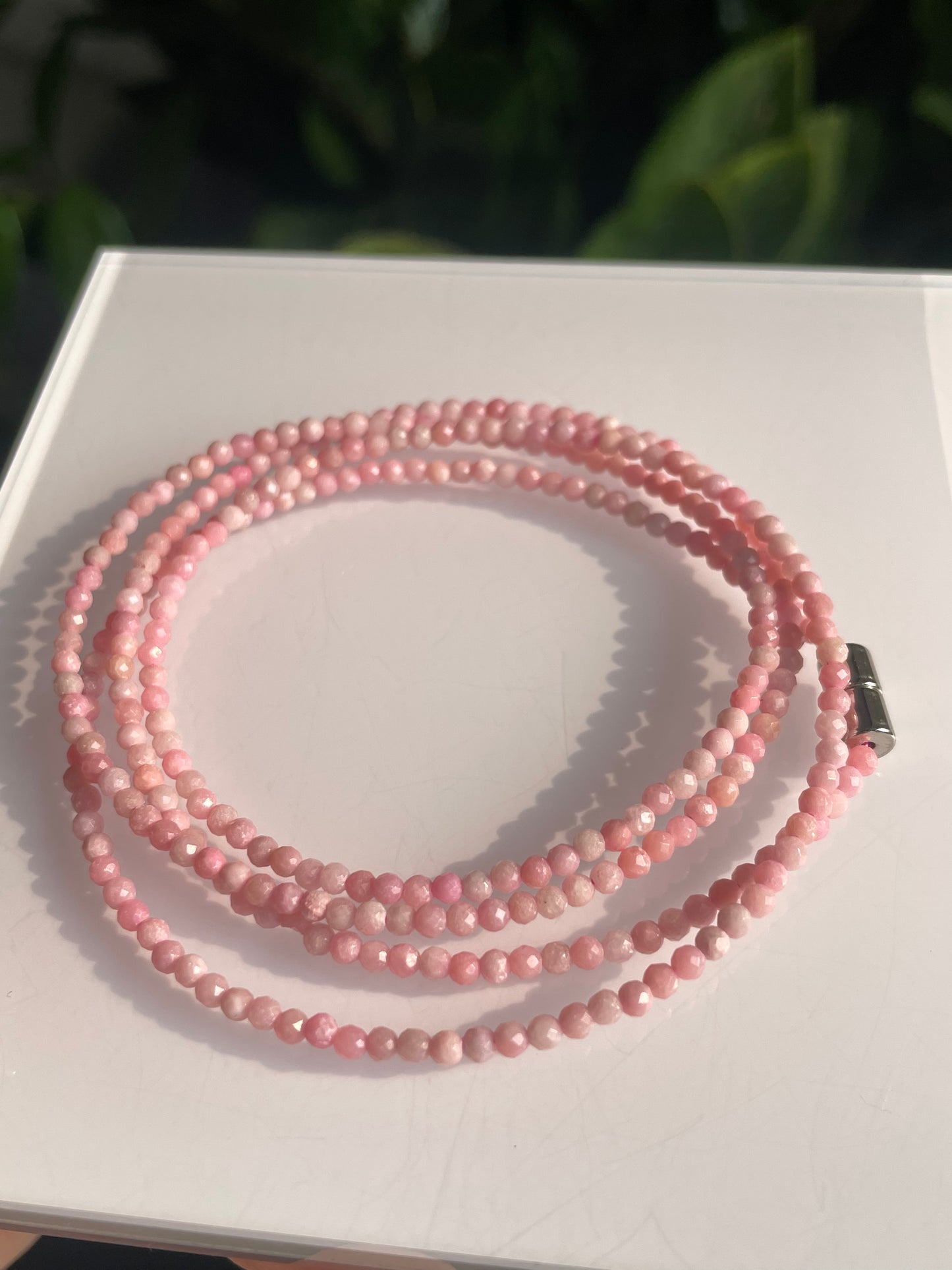 4 wraps pink opal magnetic bracelet