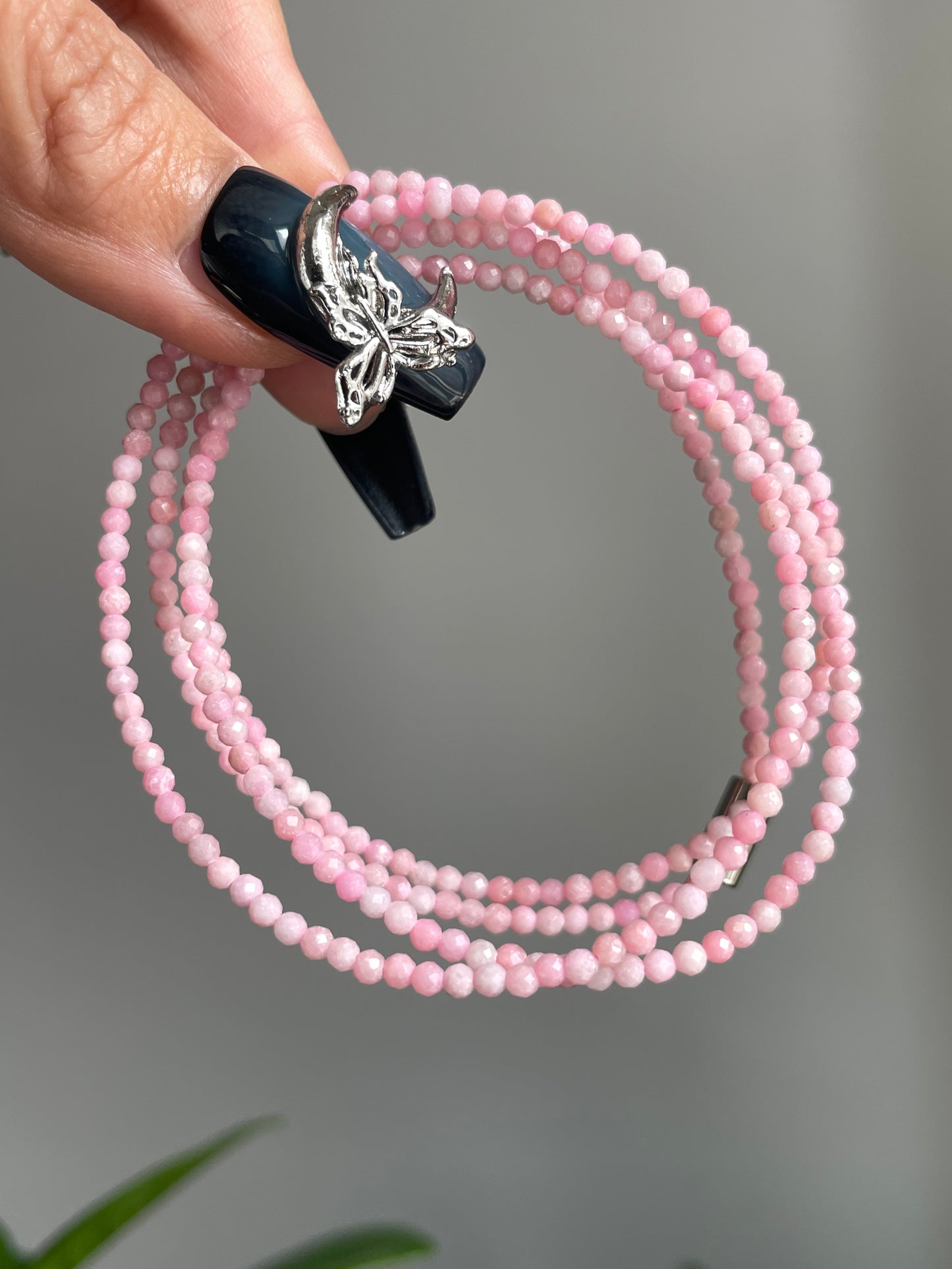 4 wraps pink opal magnetic bracelet