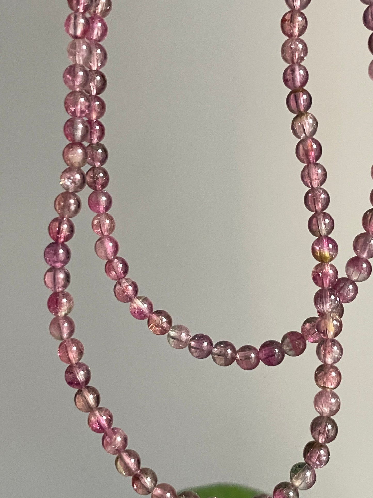 pink tourmaline 3 wraps 4.6mm bracelet
