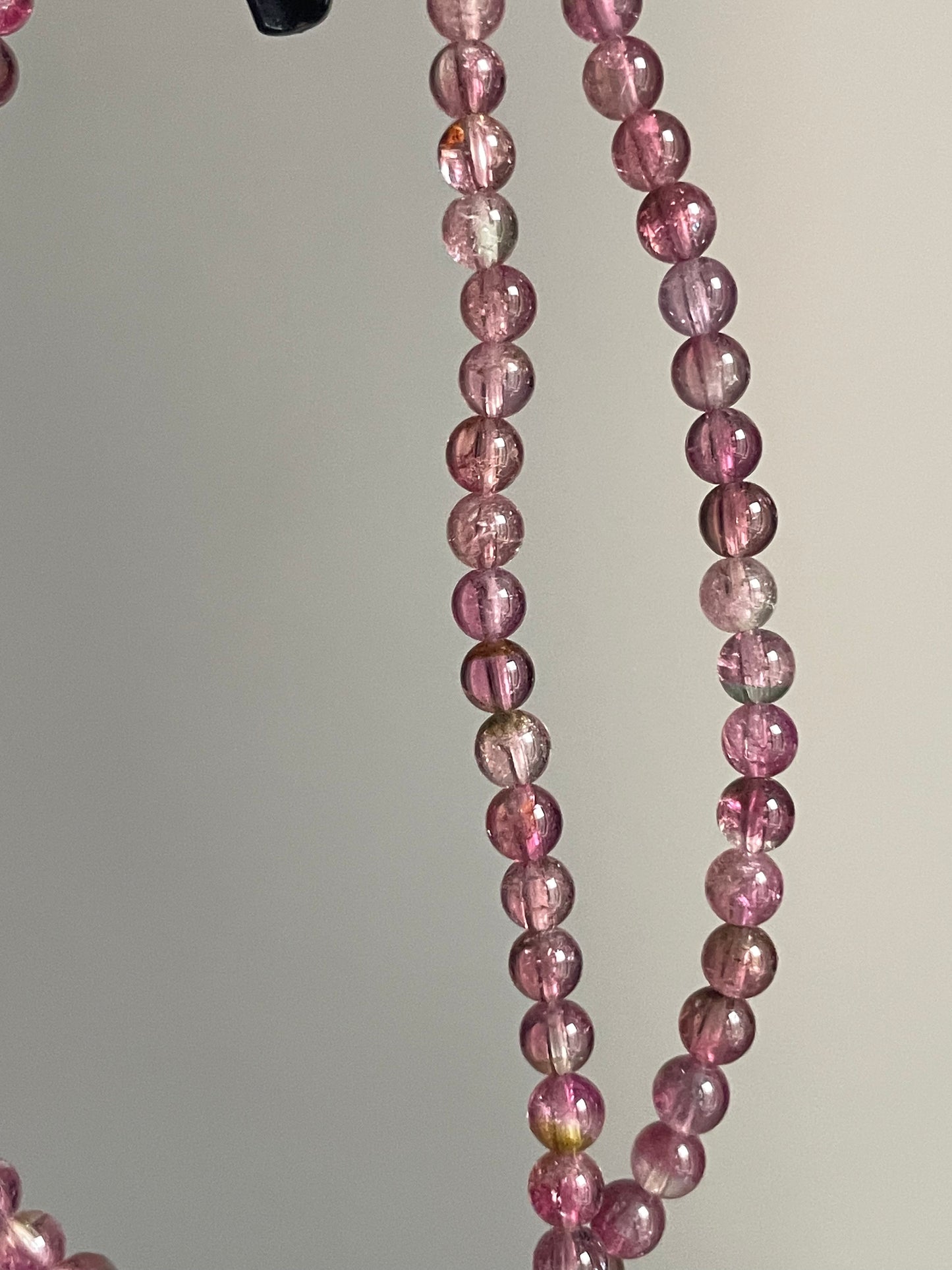 pink tourmaline 3 wraps 4.6mm bracelet