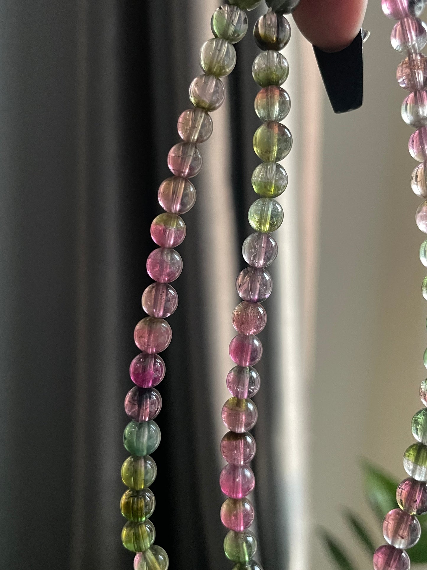 watermelon tourmaline 3 wraps bracelet 5.6-5.8mm