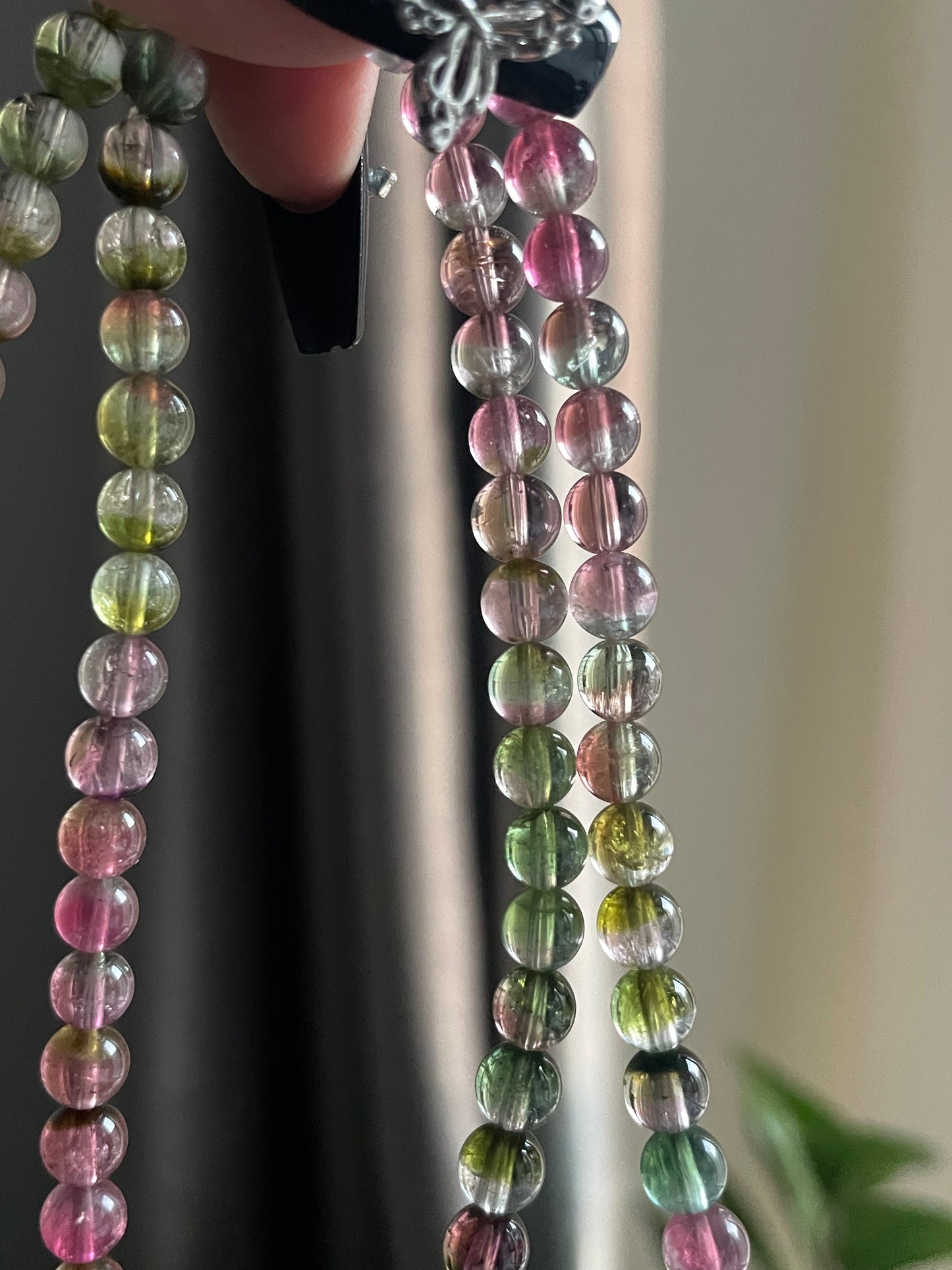 watermelon tourmaline 3 wraps bracelet 5.6-5.8mm