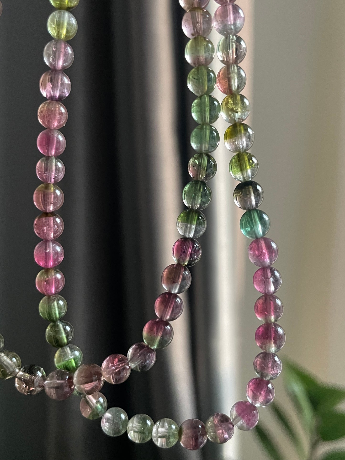 watermelon tourmaline 3 wraps bracelet 5.6-5.8mm