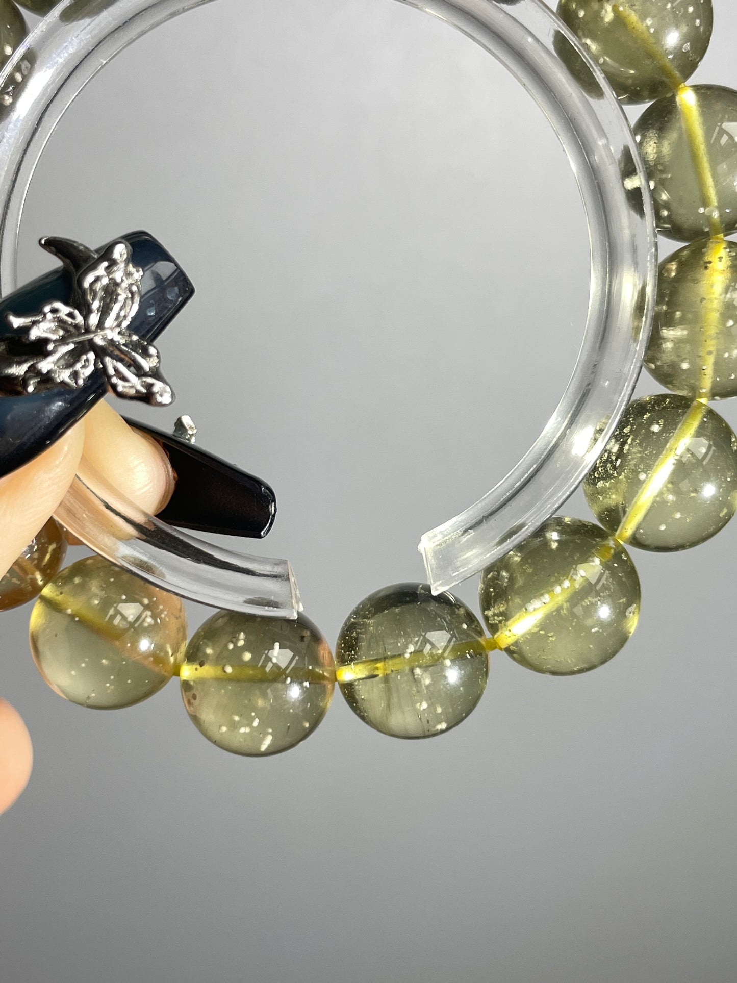 rare natural Libyan Desert Glass bracelet 12.9mm