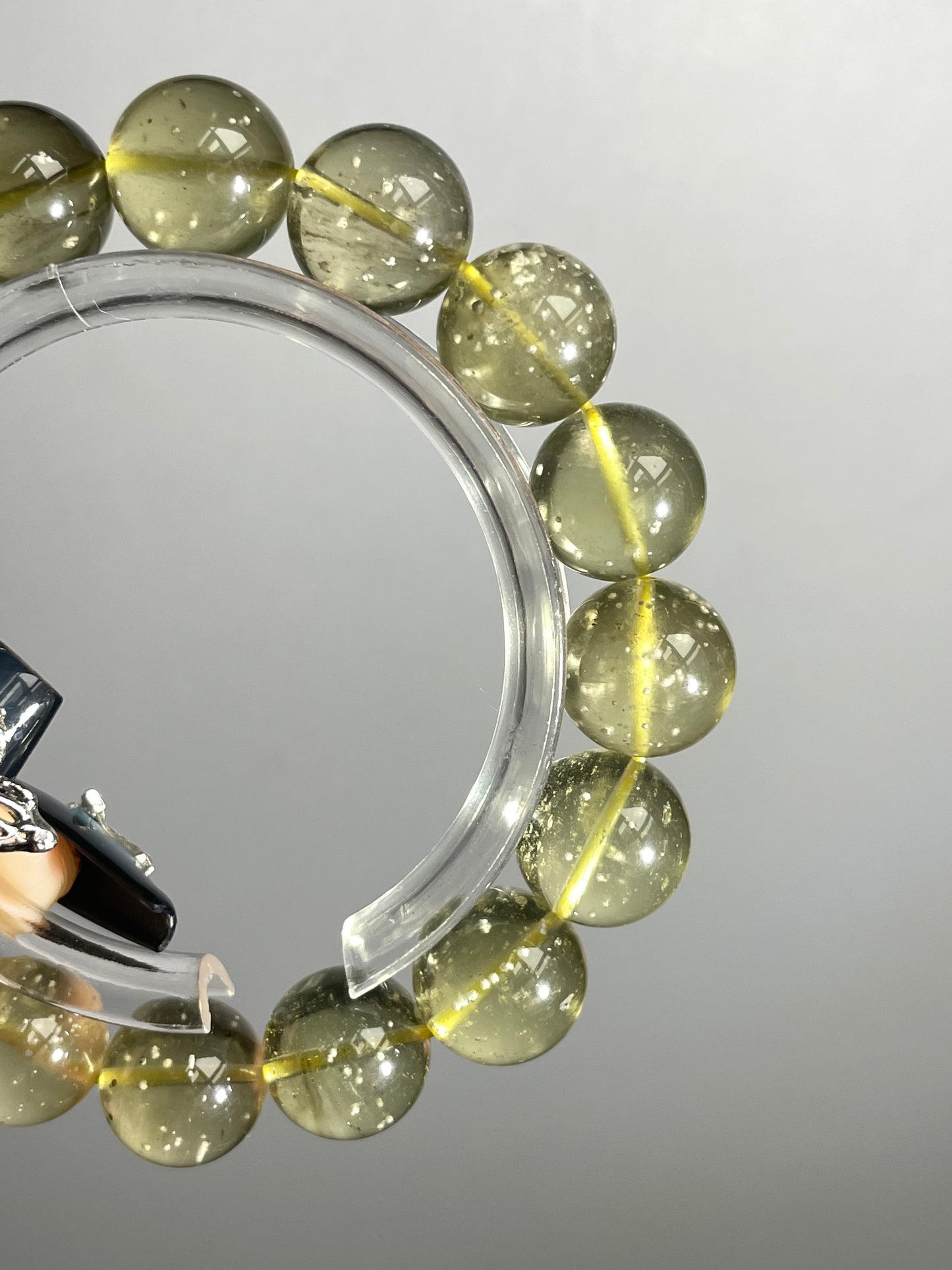 rare natural Libyan Desert Glass bracelet 12.9mm