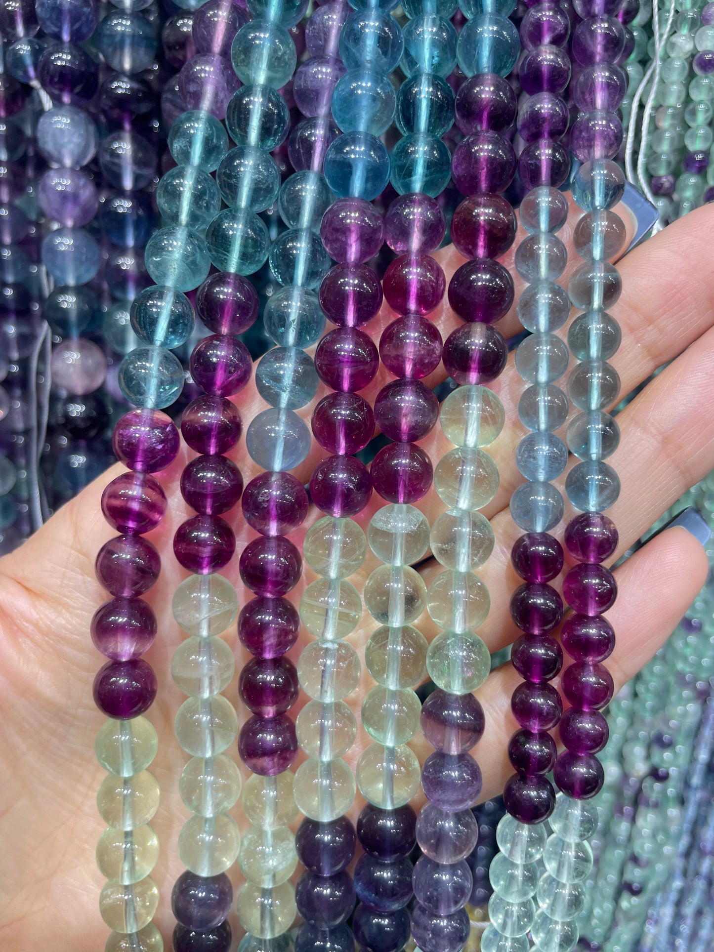colorful fluorite strand