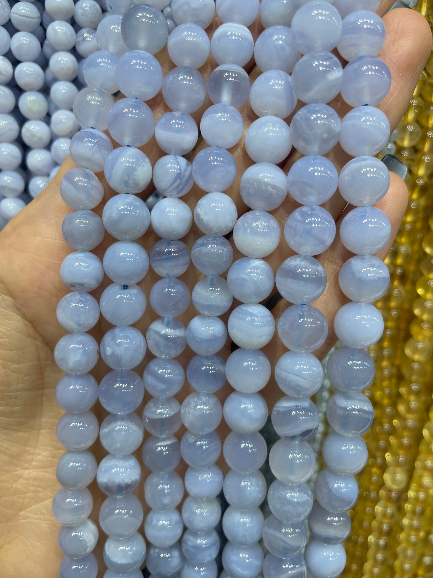 natural aquamarine strand