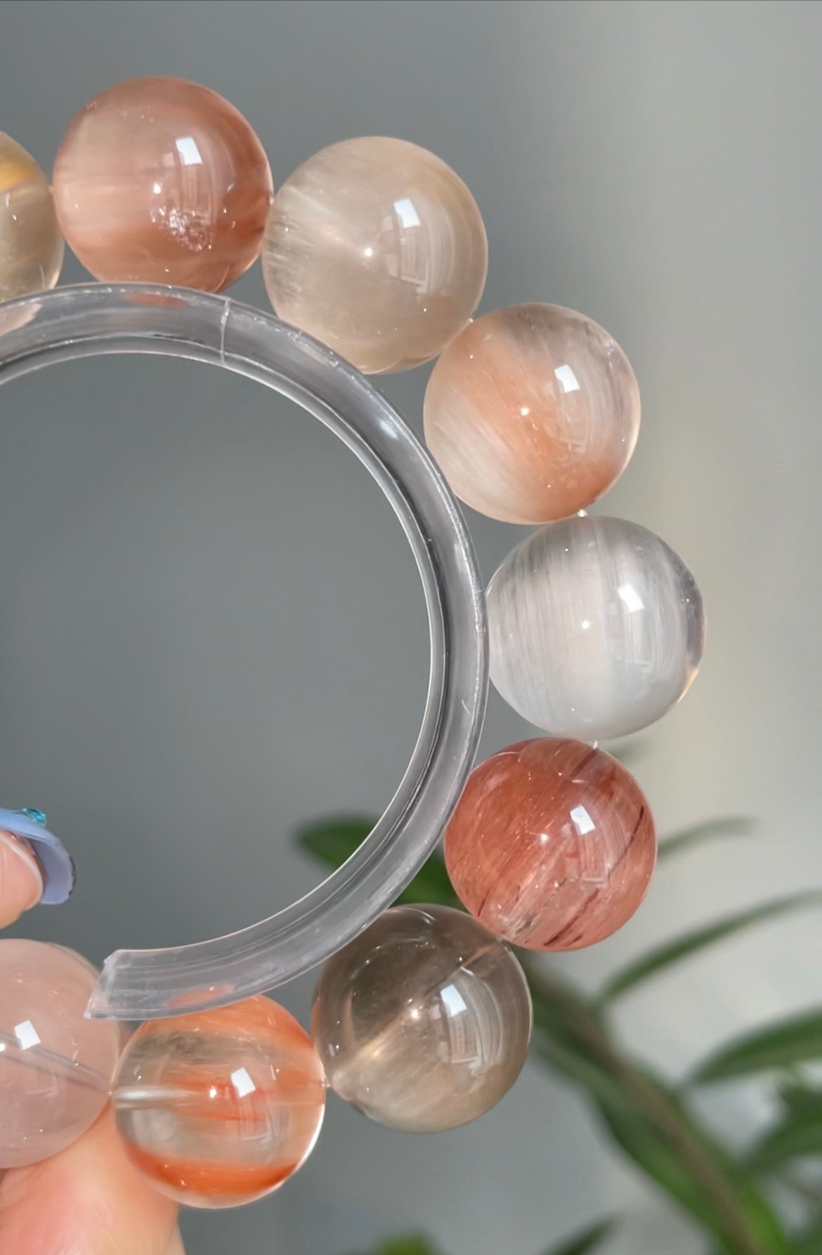 big baby multiple color amphibole bracelet 17.2-17.8mm