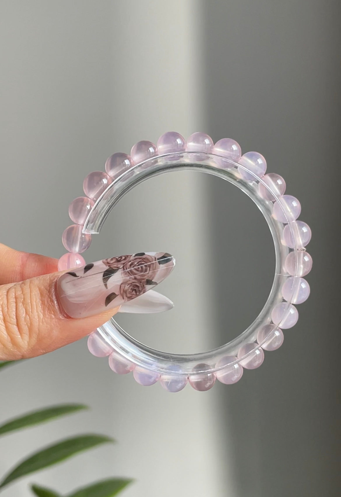 natural jelly rose quartz bracelet 7.3mm