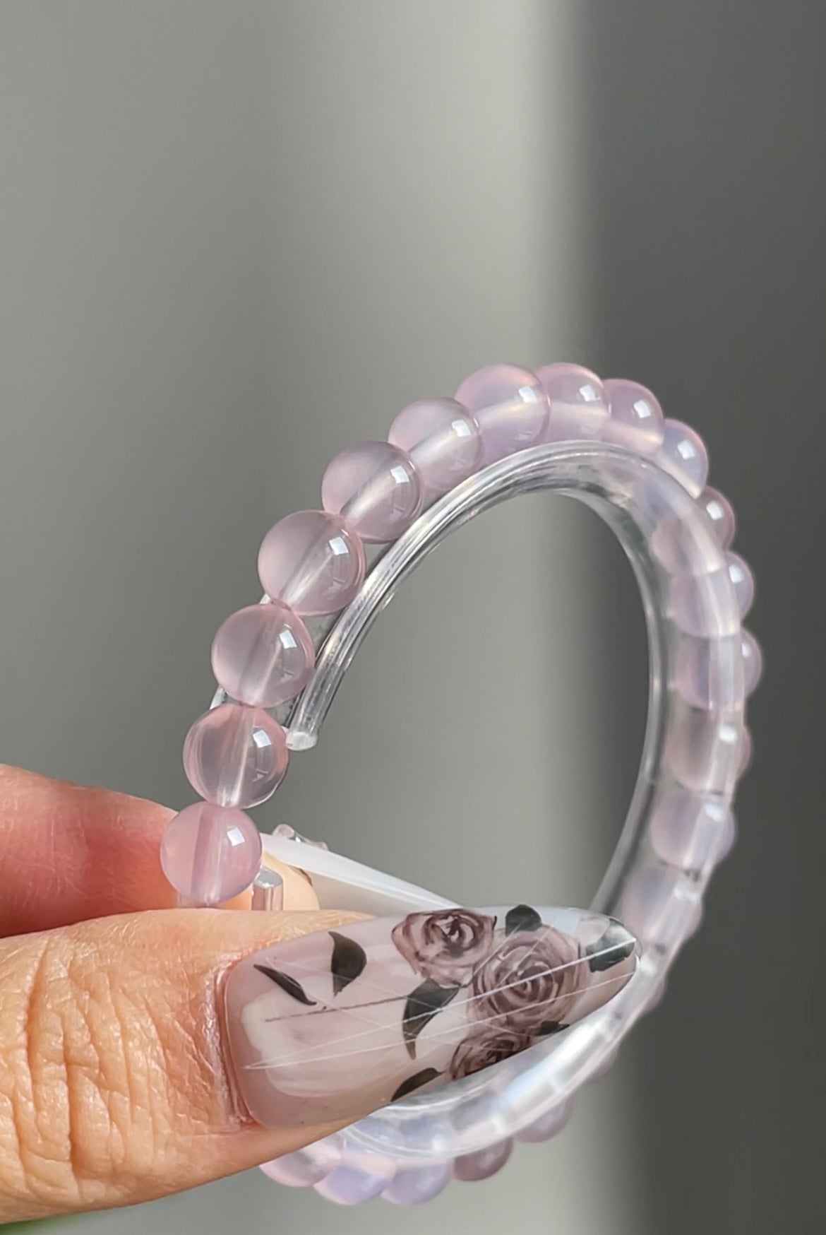 natural jelly rose quartz bracelet 7.3mm
