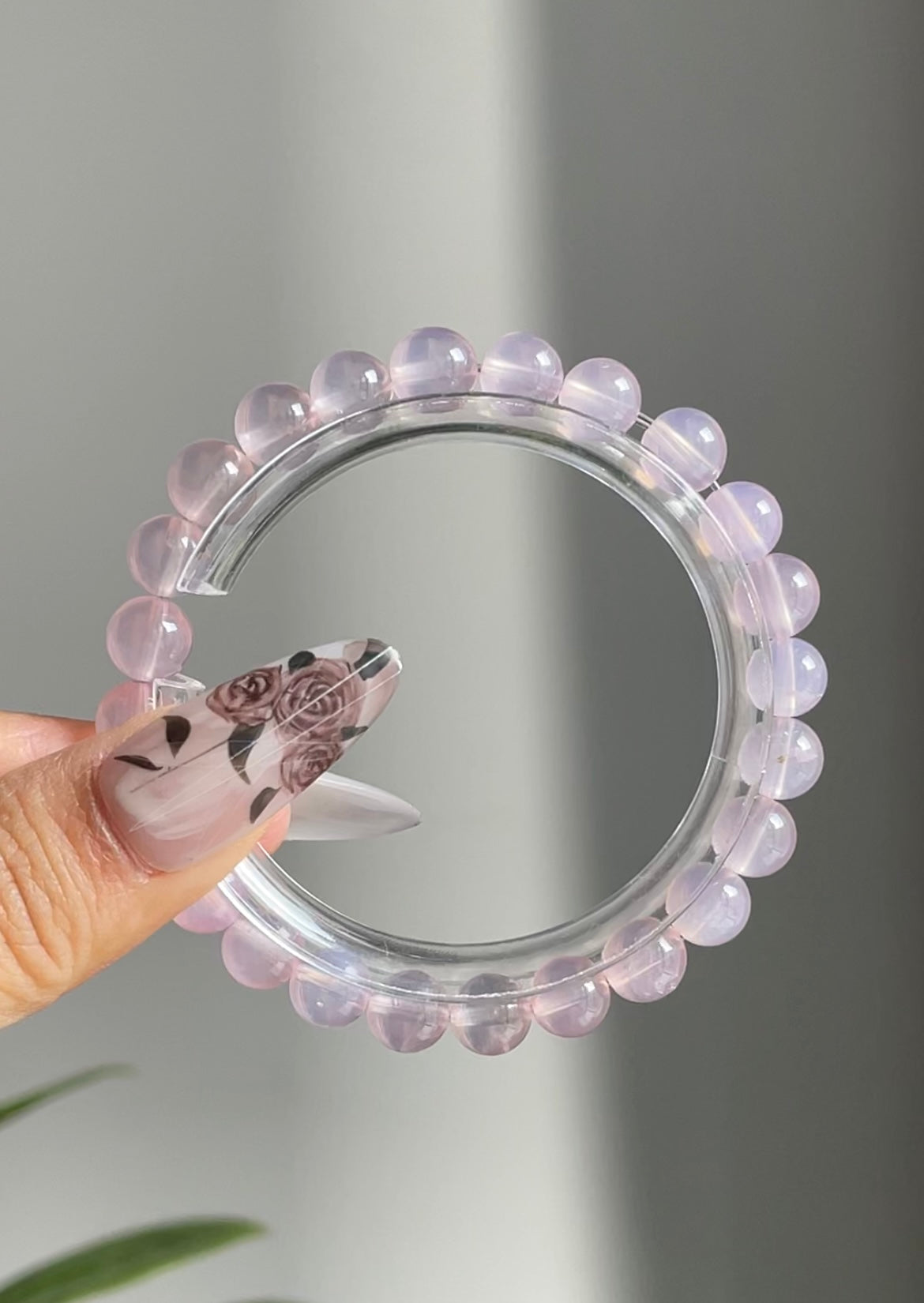 natural jelly rose quartz bracelet 7.4-7.9mm