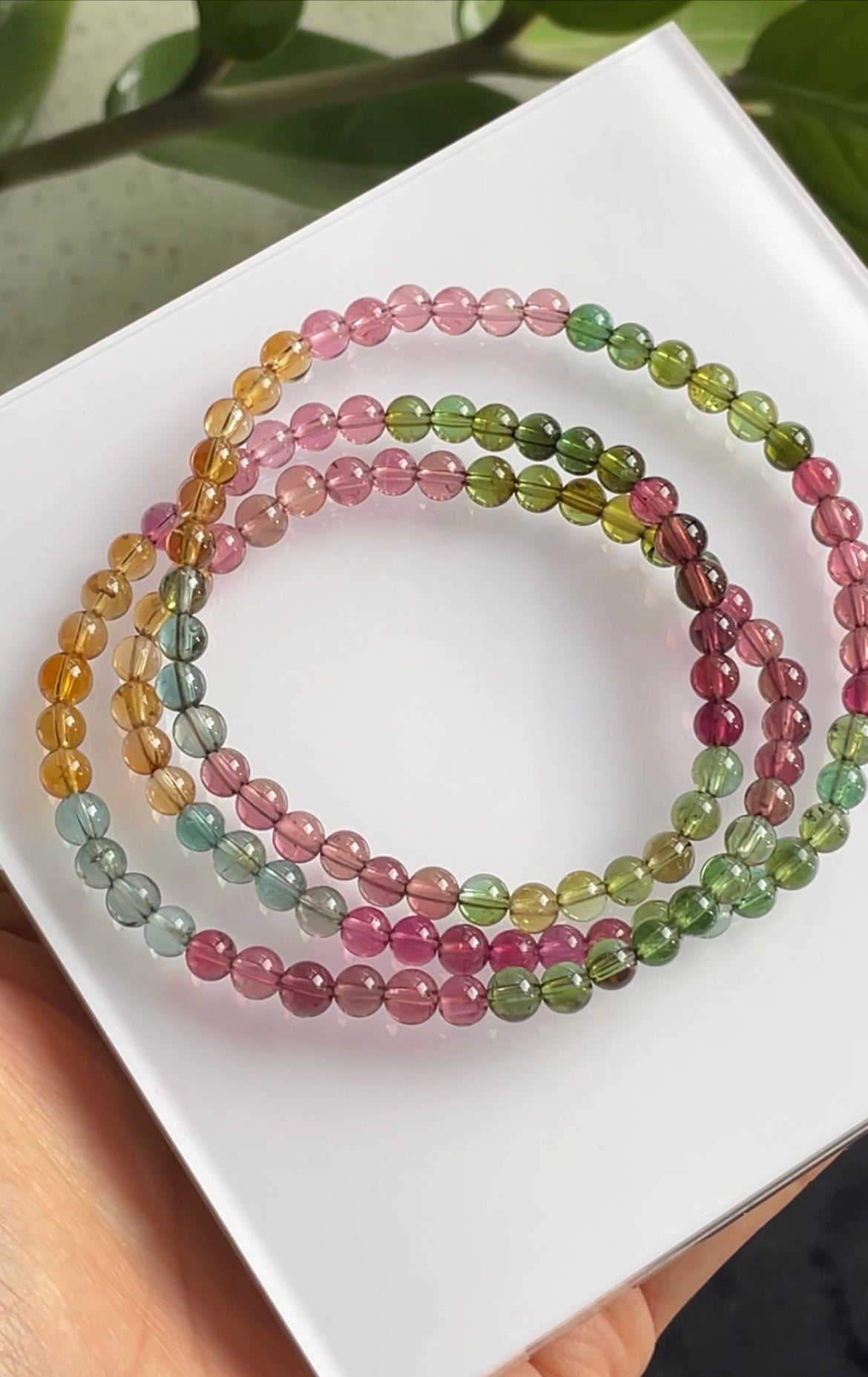 standard tourmaline 3 wraps bracelet 4.4-4.8mm