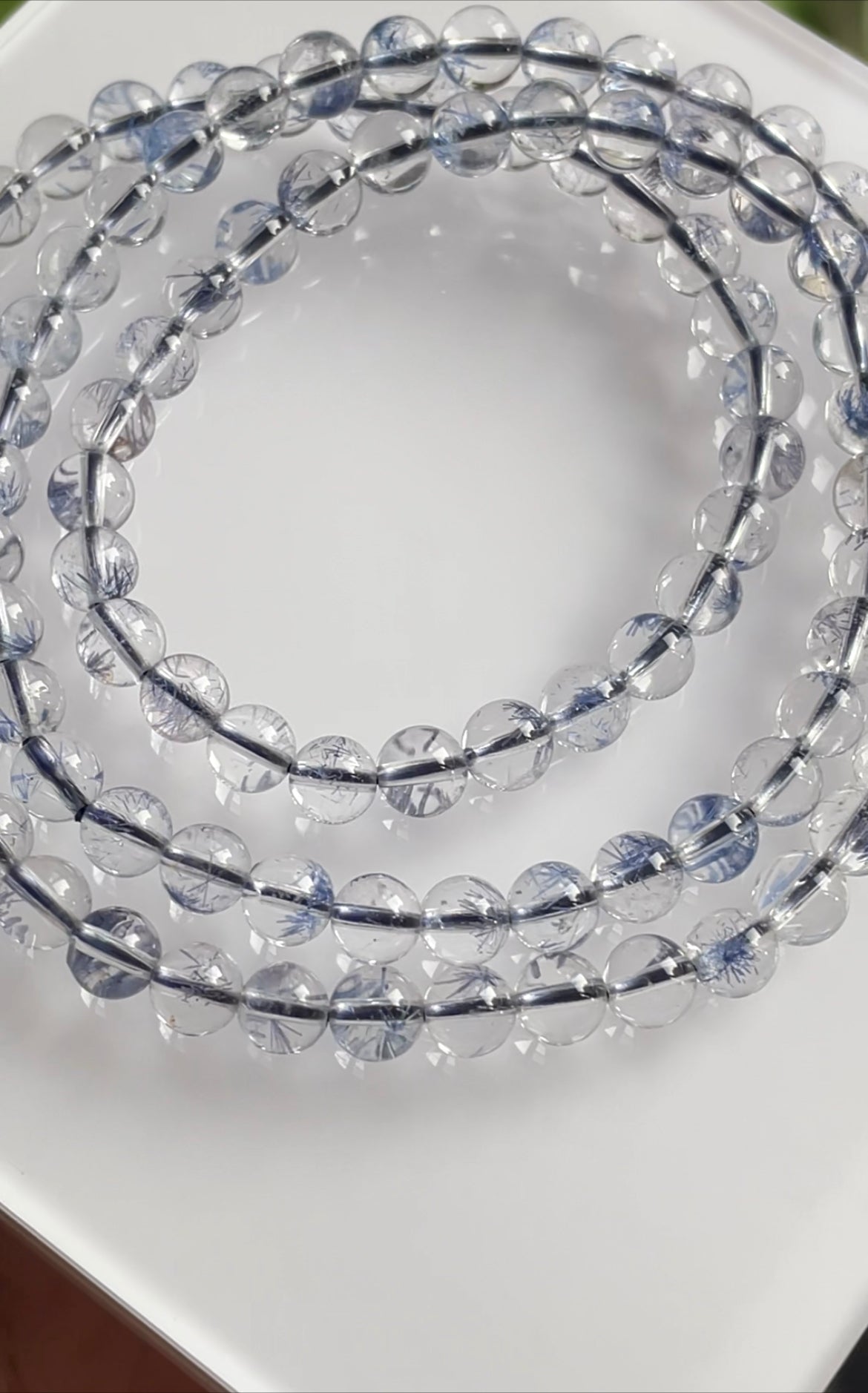 old mine dumortierite 3 wrap bracelet 5.5-5.7mm