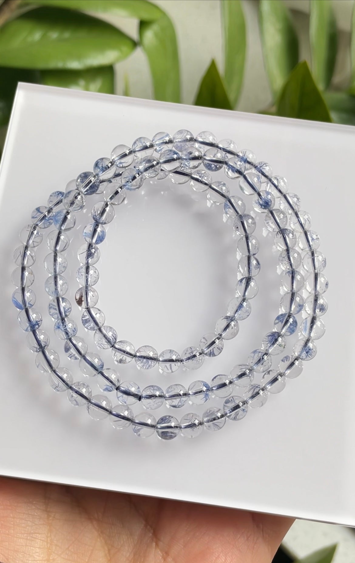 old mine dumortierite 3 wrap bracelet 5.5-5.7mm