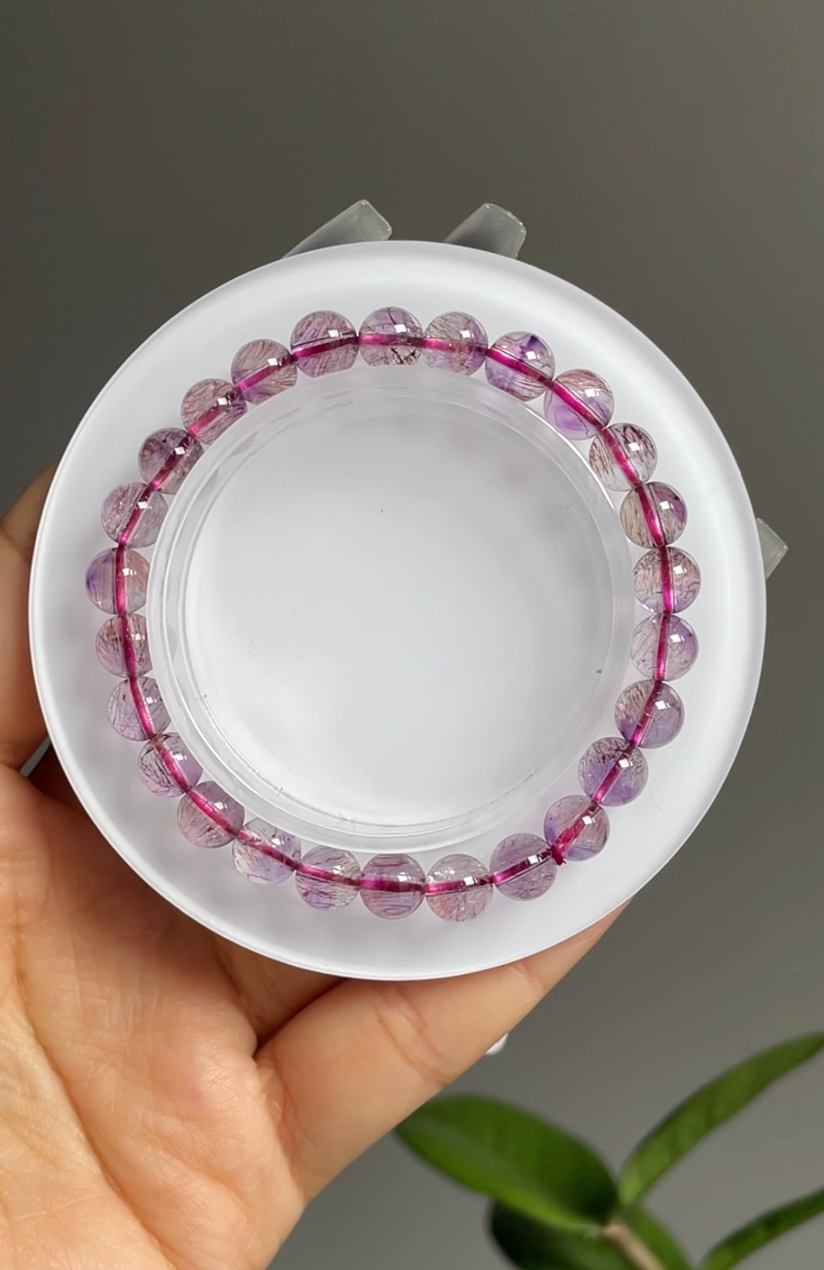 purple pinky super 7 bracelet 7.2mm