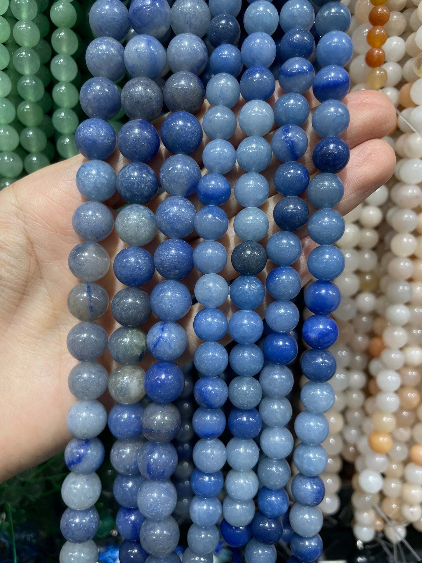 natural blue aventurine strand