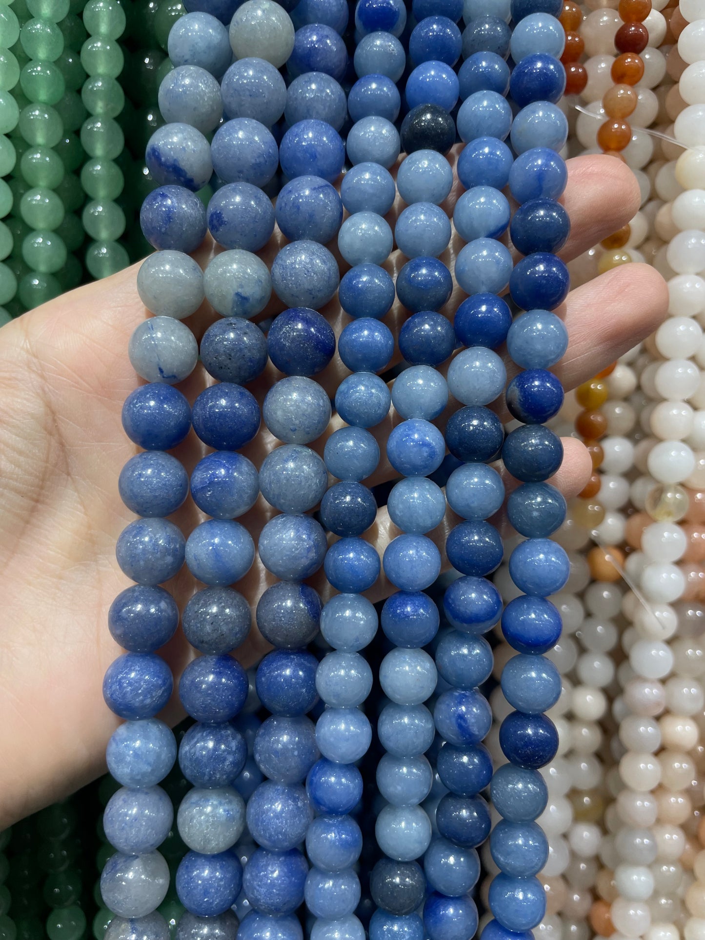 natural blue aventurine strand