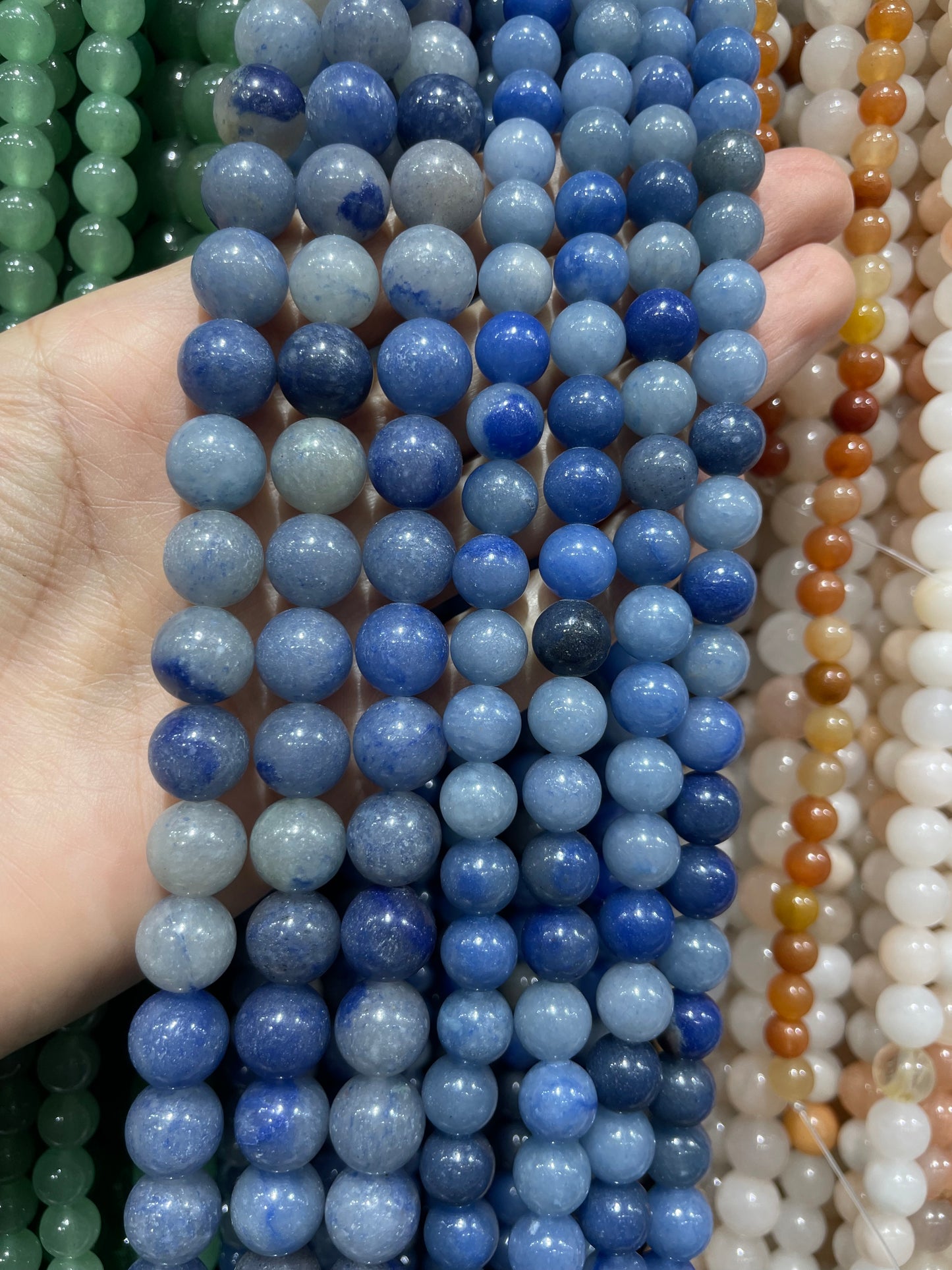 natural blue aventurine strand