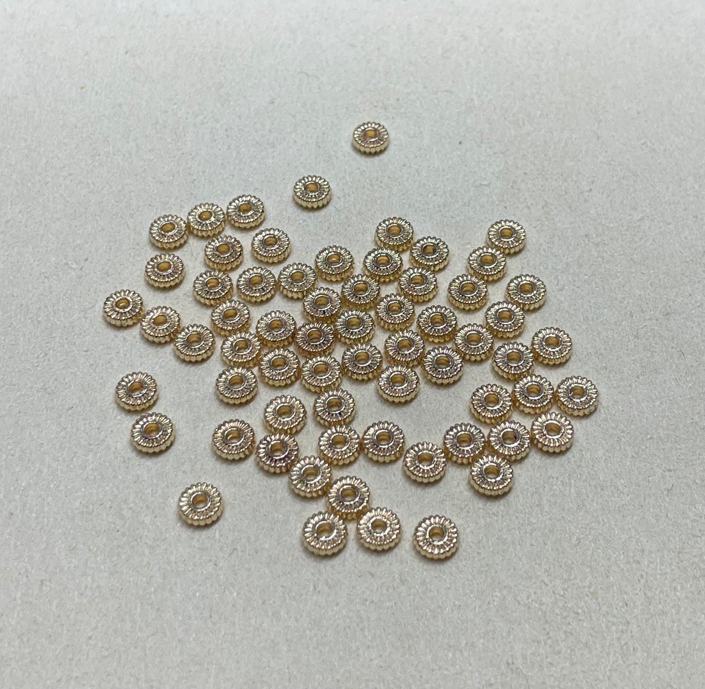 100pcs/bag alloy spacer light gold color
