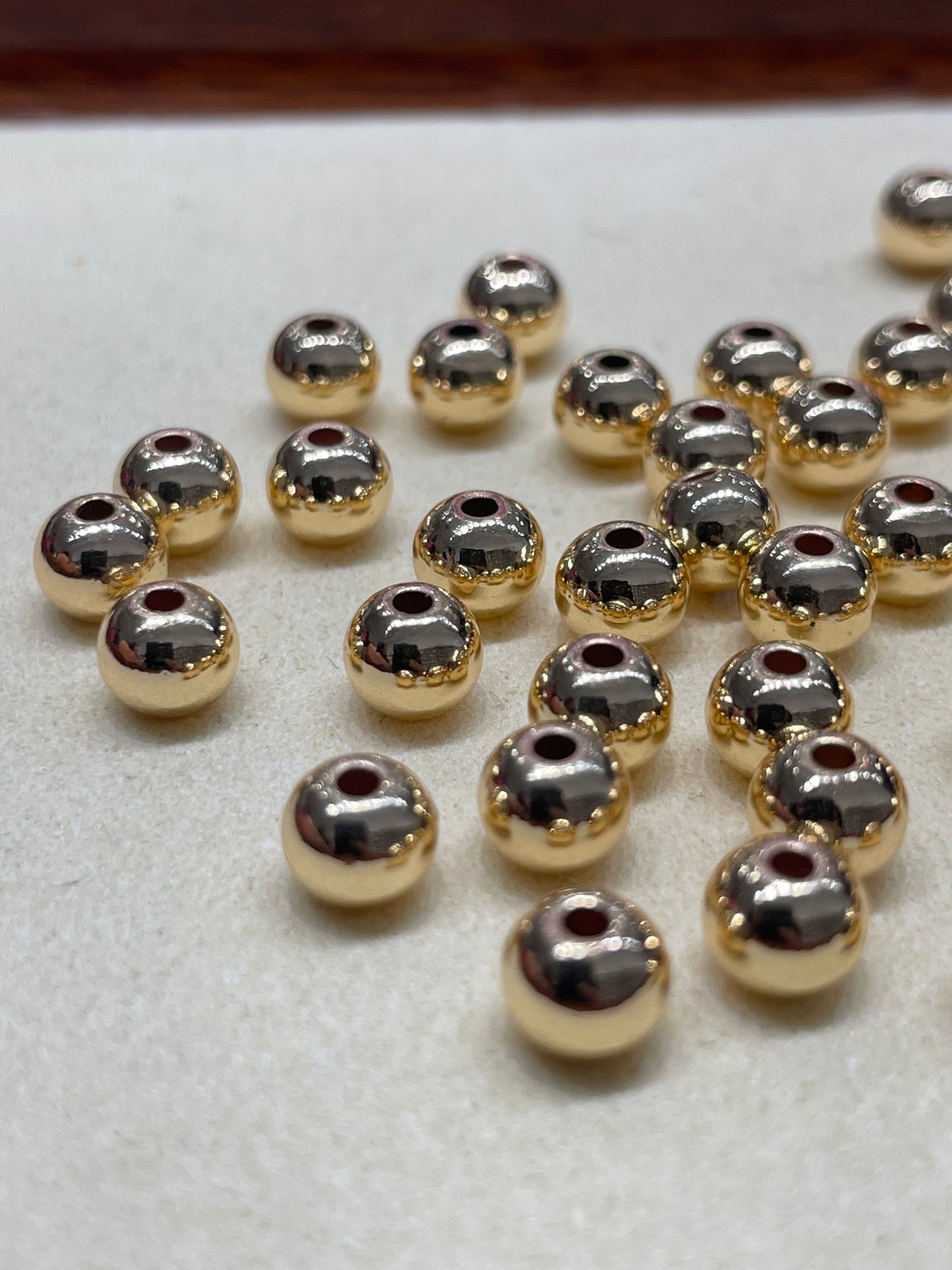 100pcs 14K gold plated light gold color alloy bead spacer
