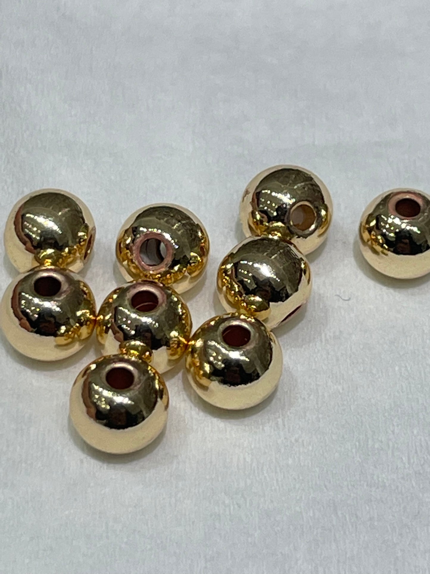 100pcs 14K gold plated light gold color alloy bead spacer