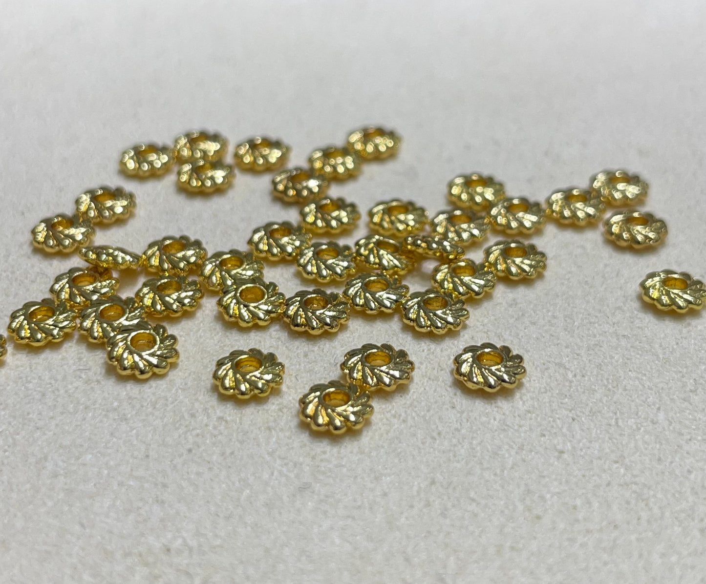 18k gold plated alloy spacer 100pcs/bag