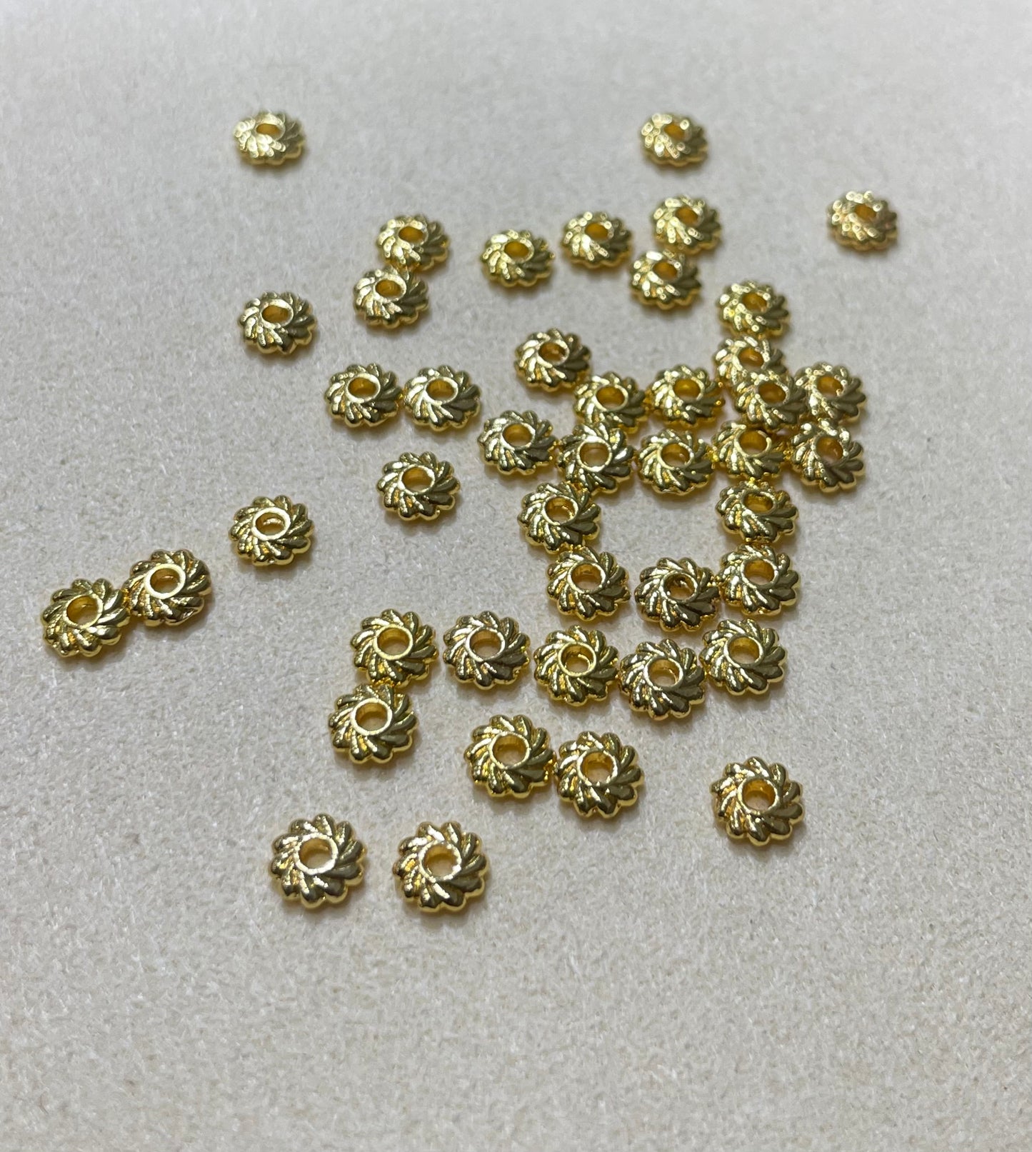 18k gold plated alloy spacer 100pcs/bag
