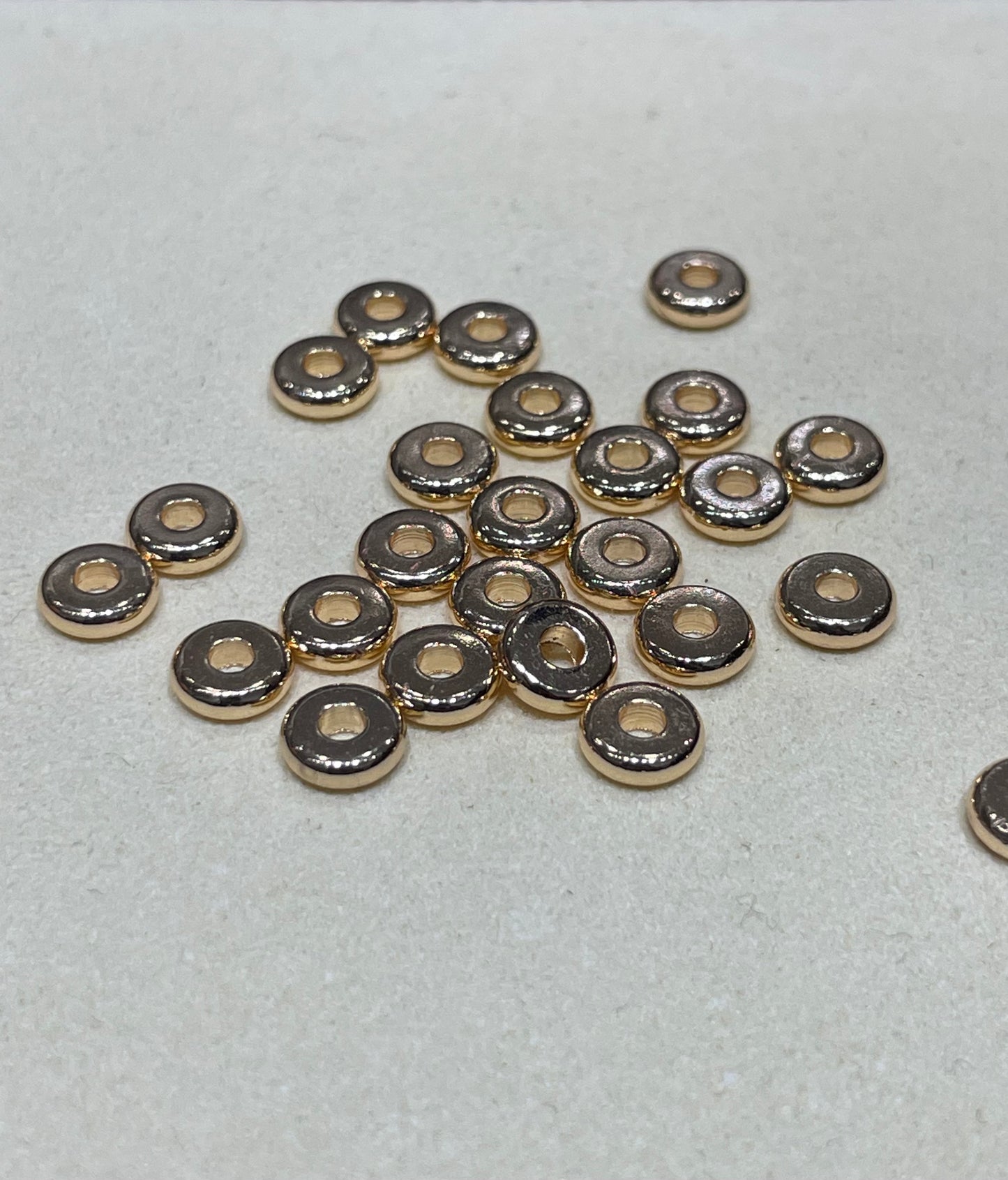 14k gold plated alloy spacer 100pcs/bag