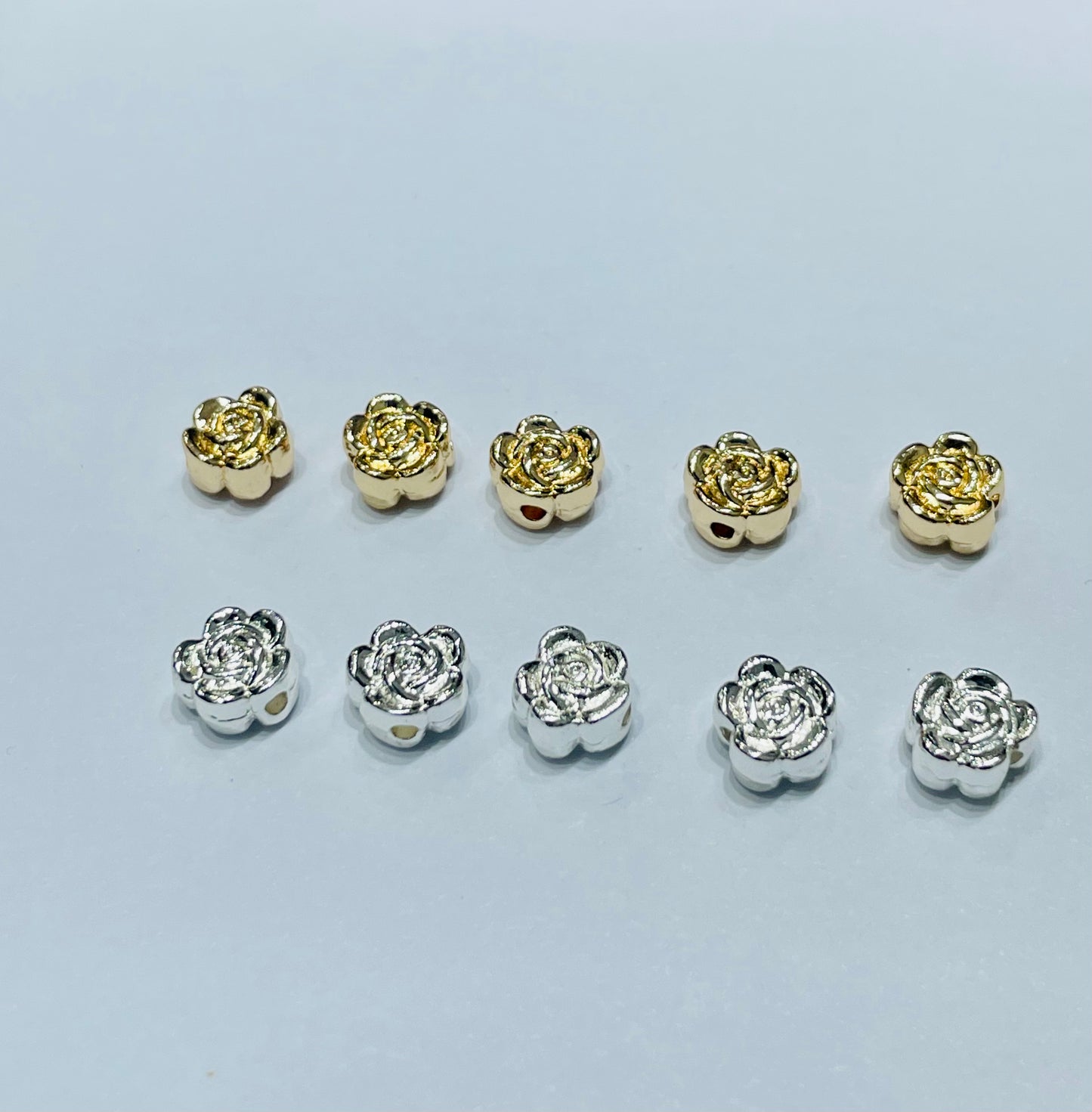 rose alloy 6mm spacer 100pcs/bag