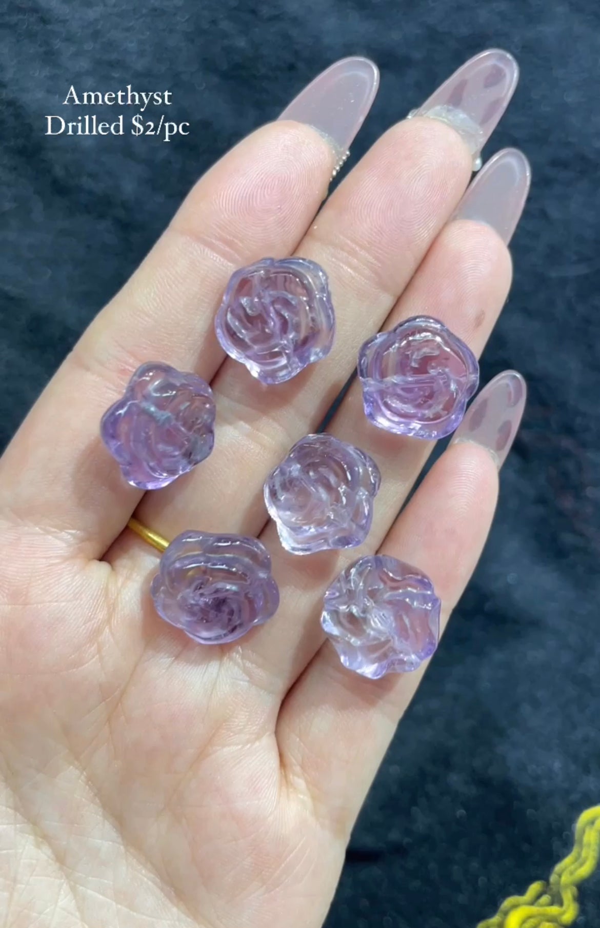 amethyst flower bead
