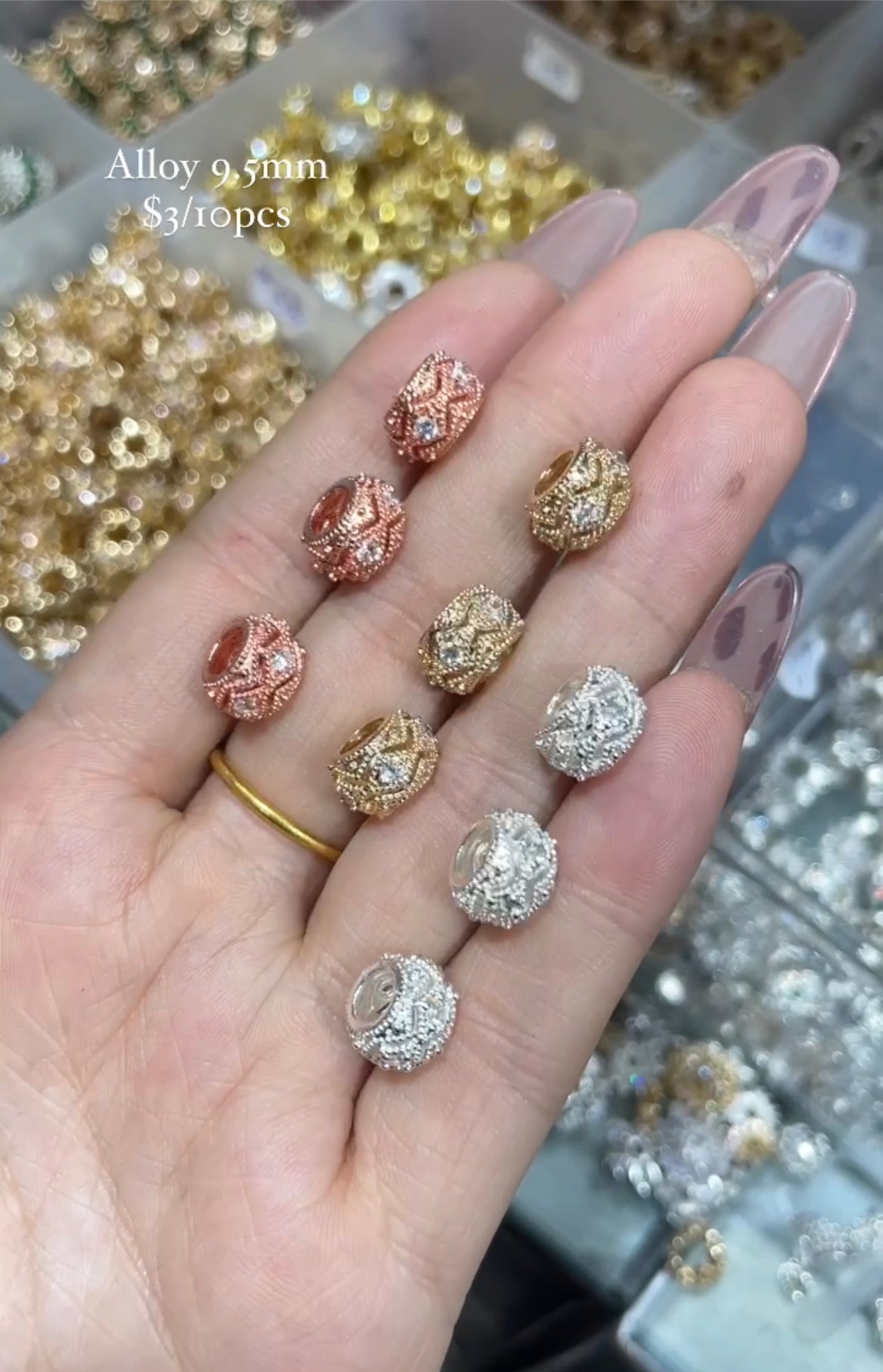 alloy spacer 9.5mm 10pcs