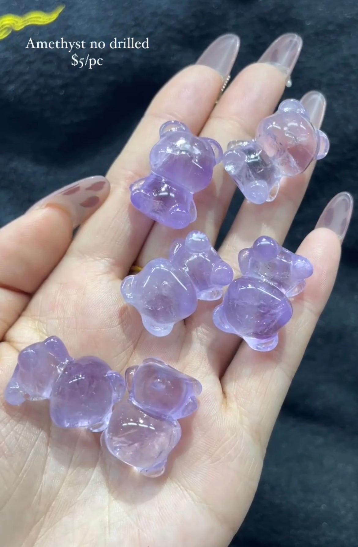 amethyst bear carving
