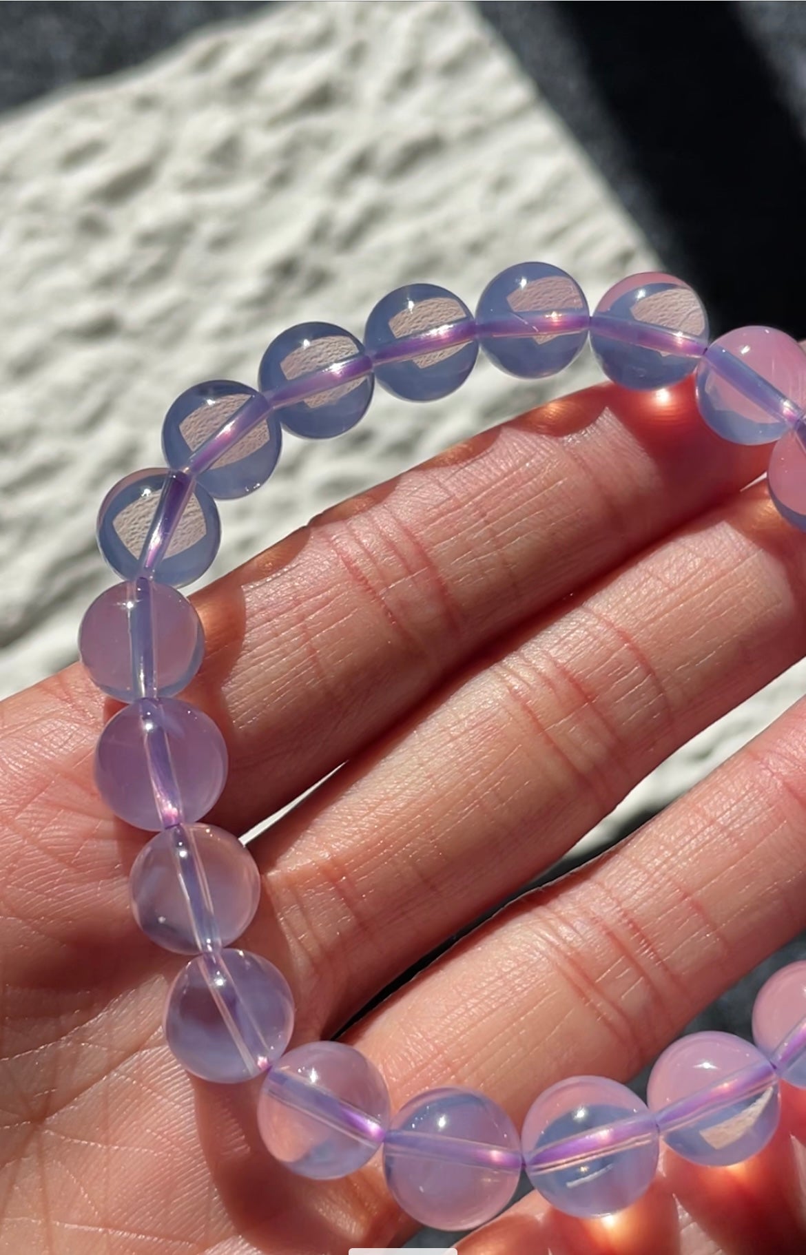 lavender moon quartz bracelet 9mm