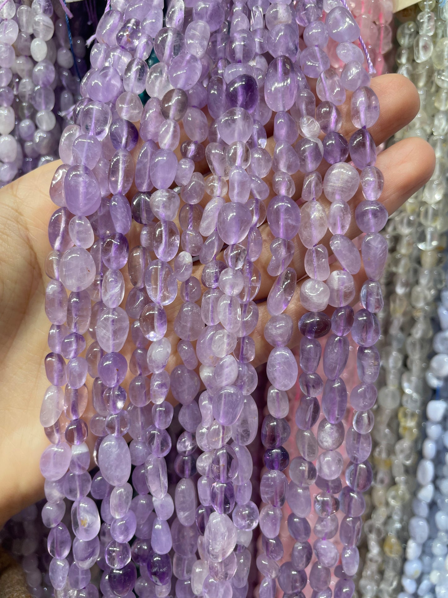 amethyst freeform strand