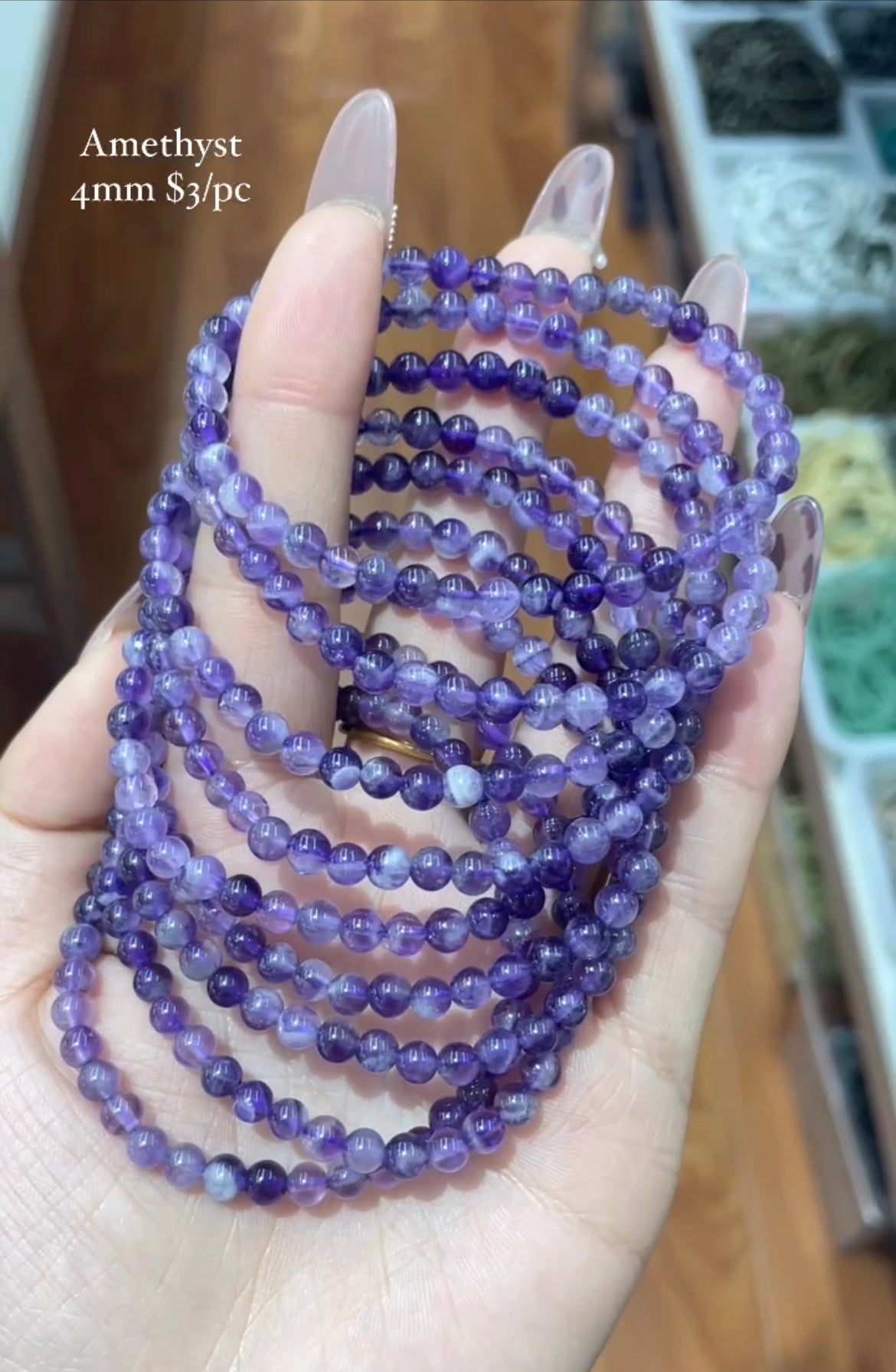 amethyst 4mm bracelet