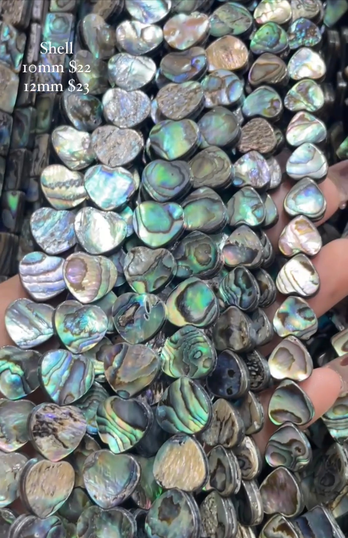 abalone shell heart strand