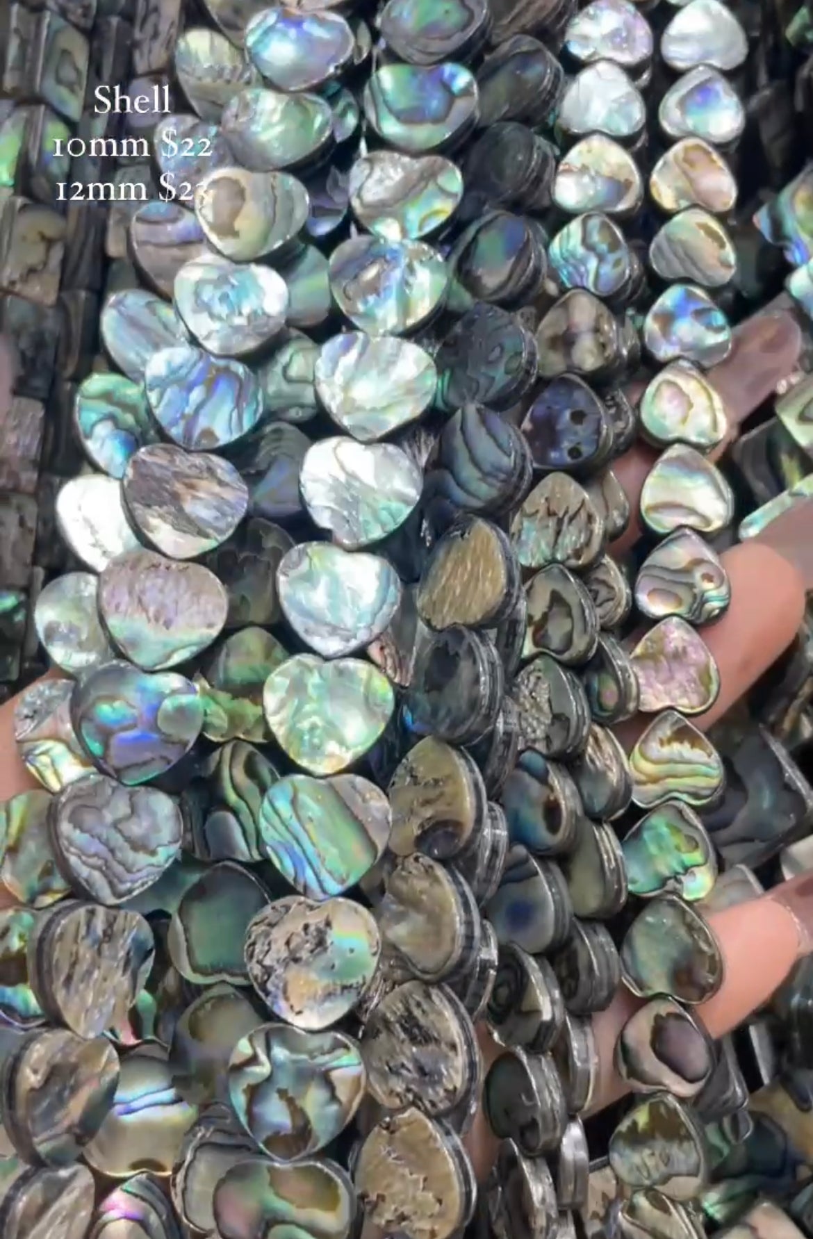 abalone shell heart strand