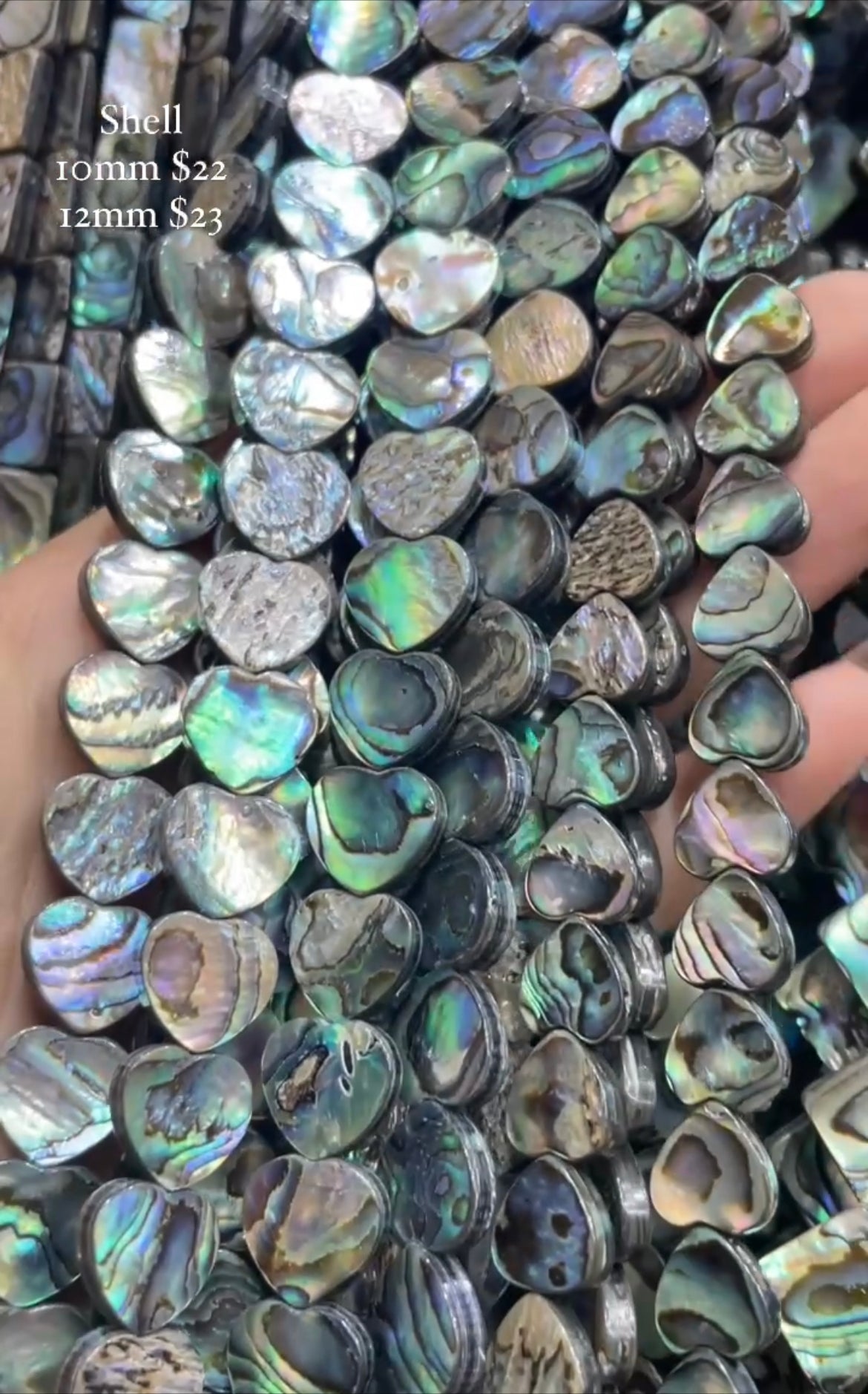 abalone shell heart strand