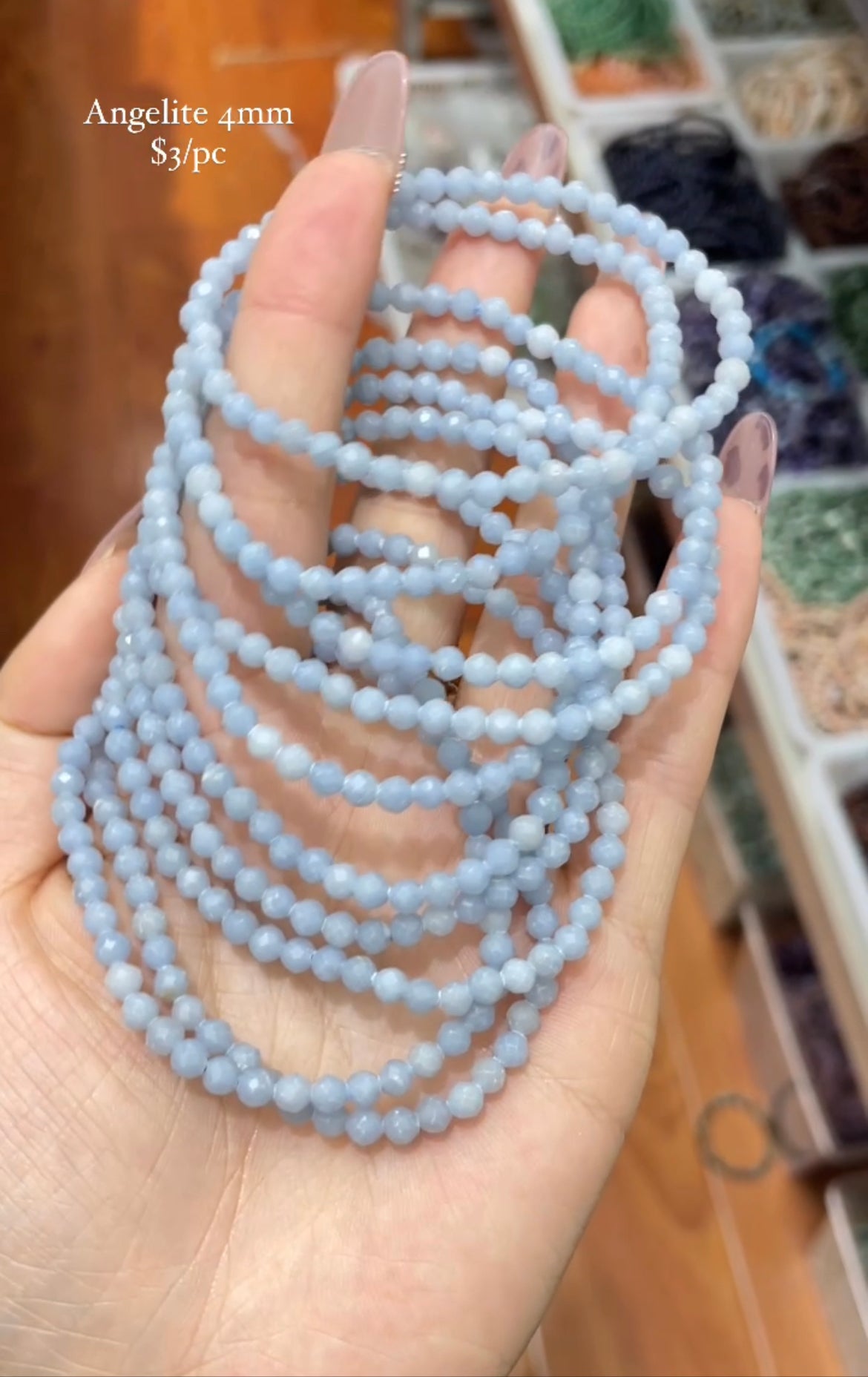 blue angelite bracelet