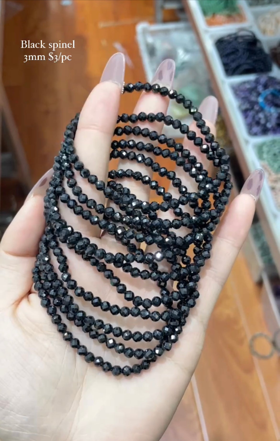 black spinel bracelet