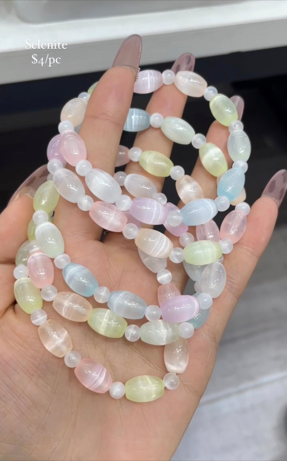 aura selenite bracelet