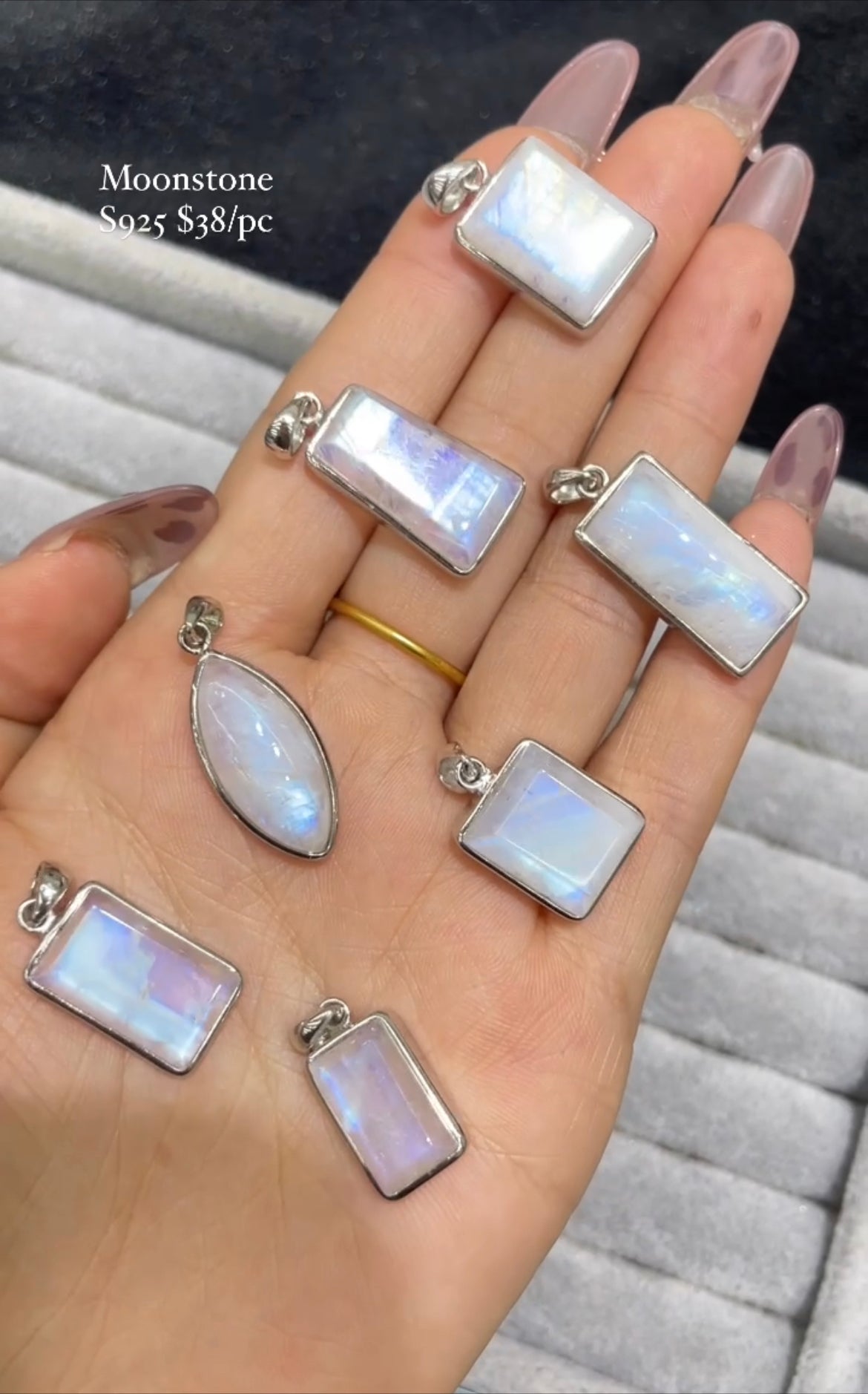 blue moonstone s925 pendant