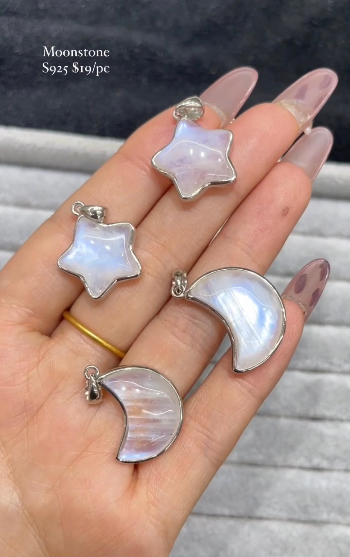 blue moonstone S925 pendant