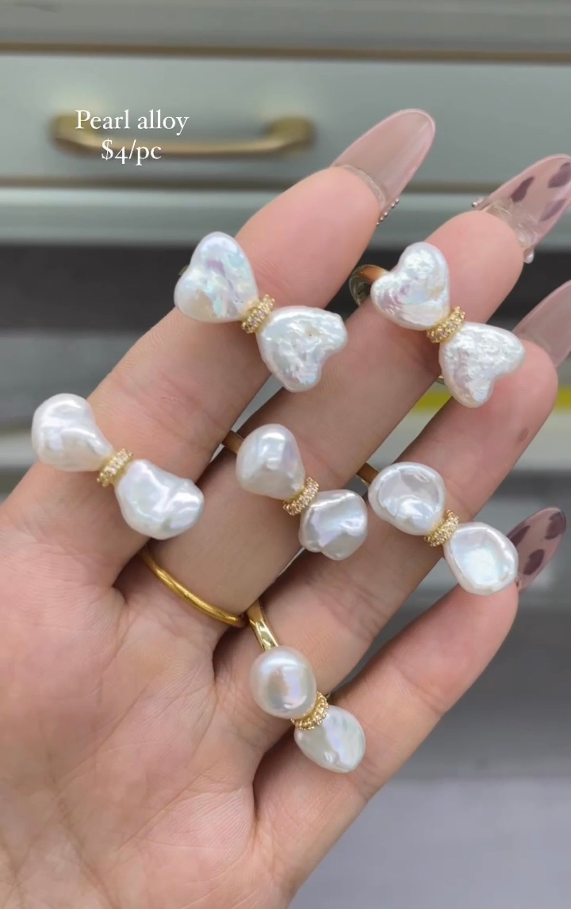 pearl alloy ring