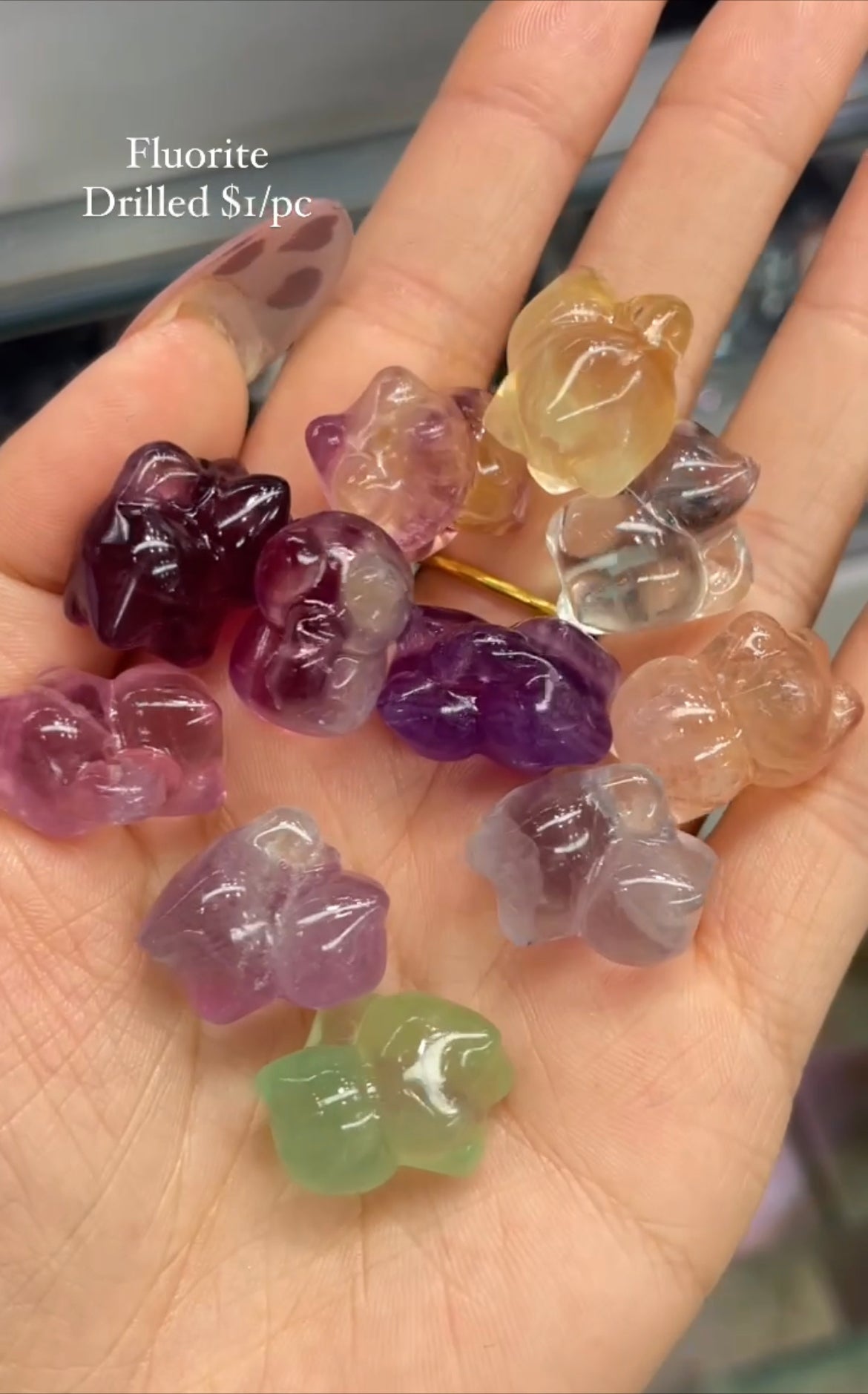 fluorite cat drilled