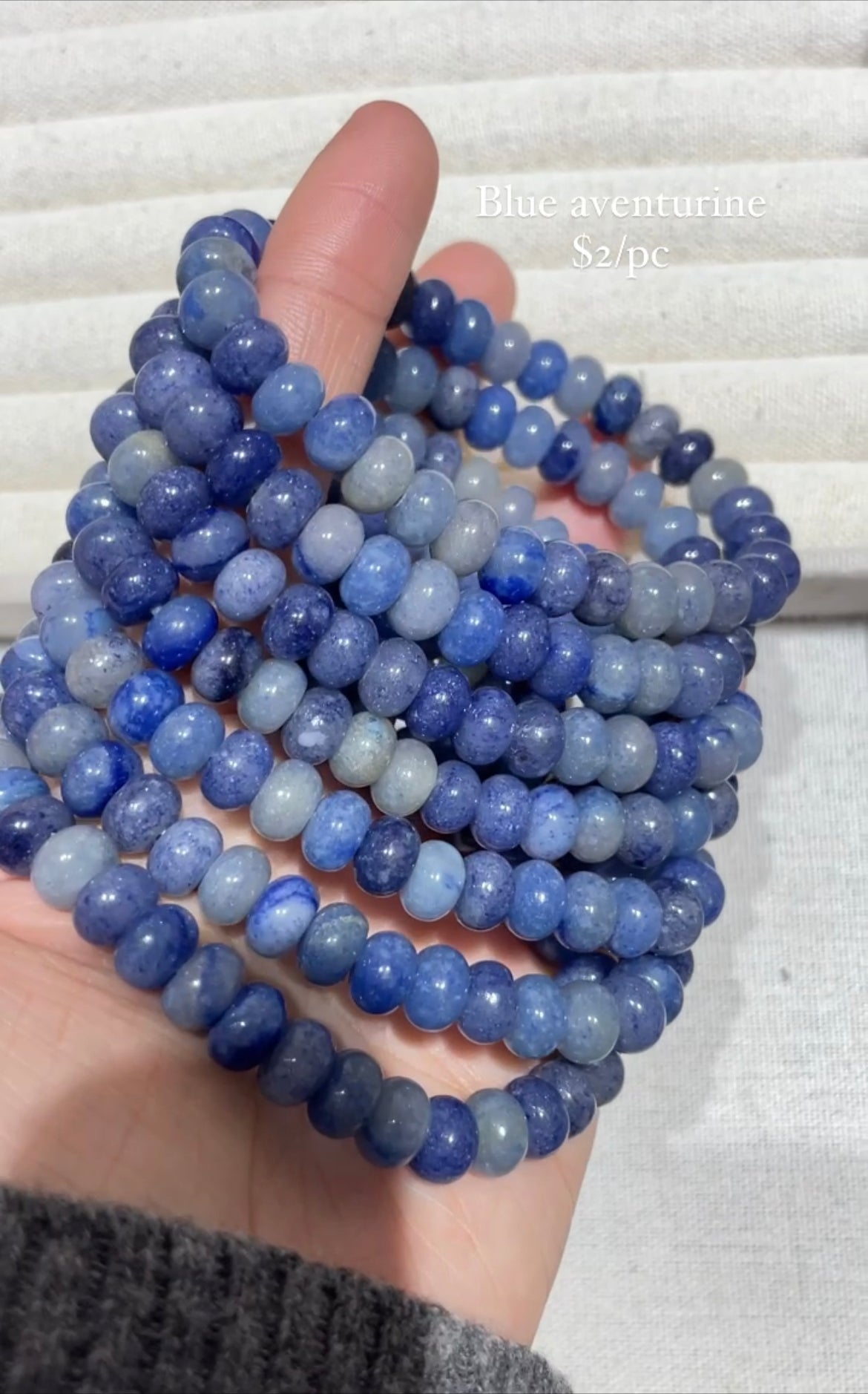blue aventurine rondelle bracelet