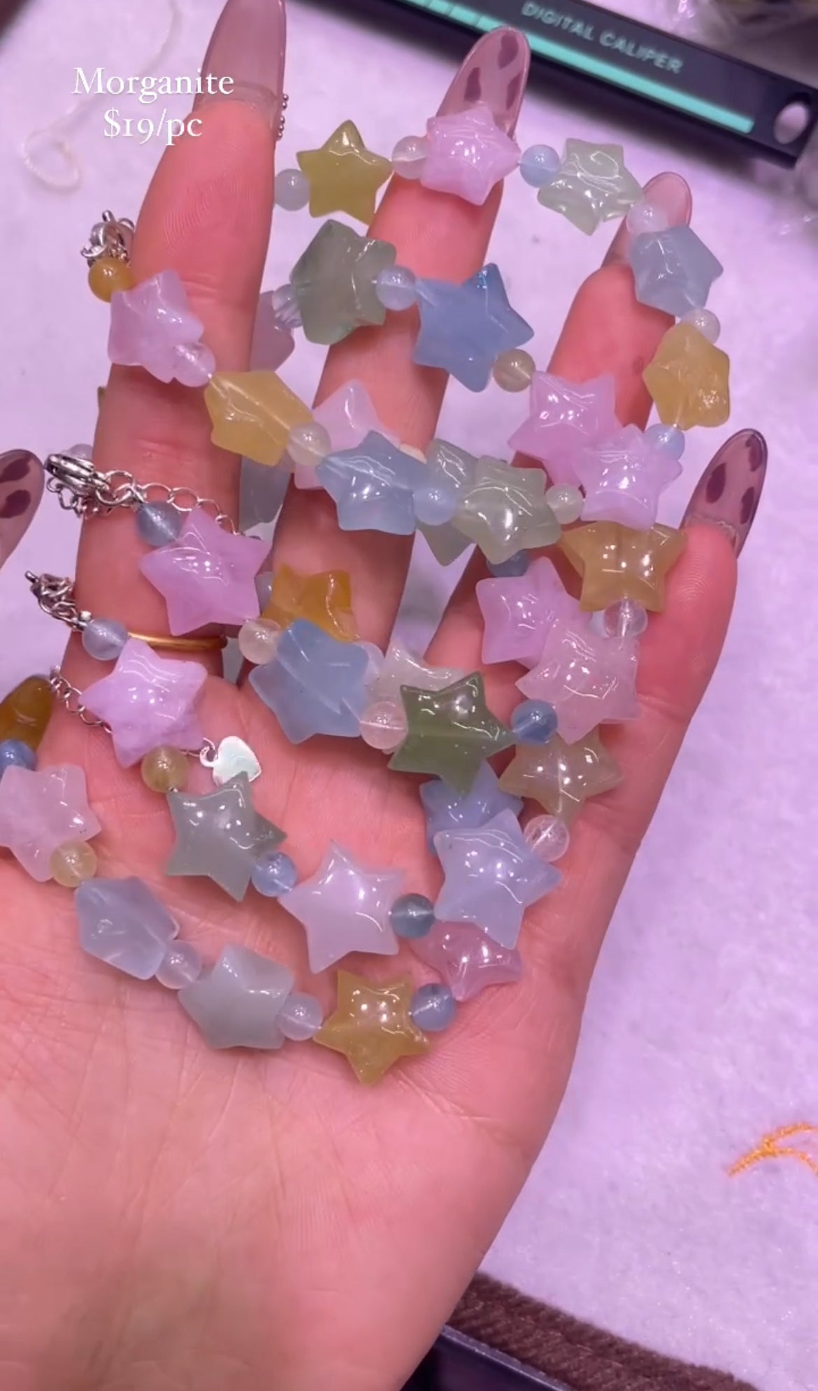 morganite star bracelet